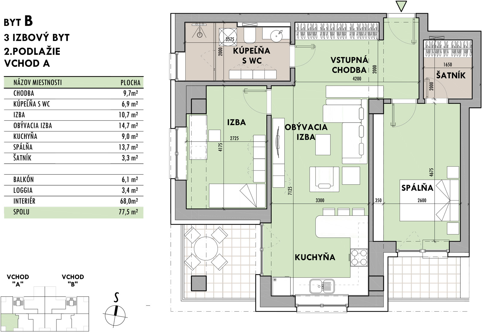 Rezidencia Potôčik - B2 - Pôdorys