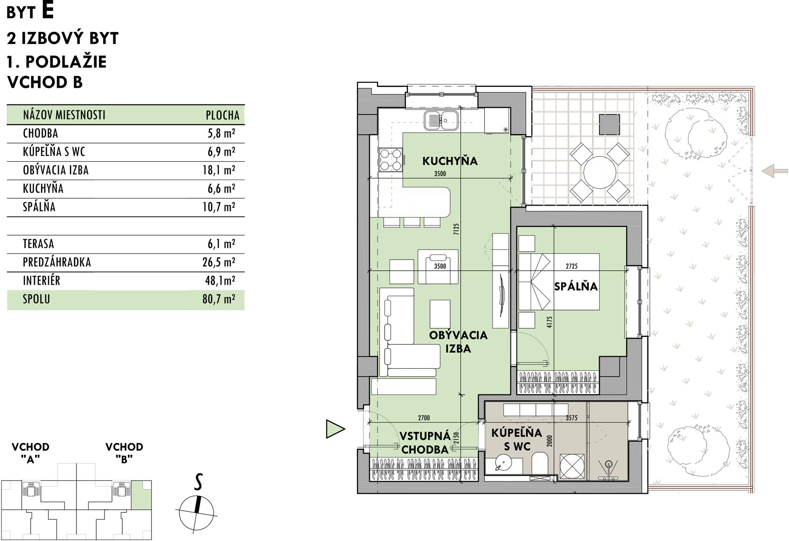Rezidencia Potôčik - E1 - Pôdorys