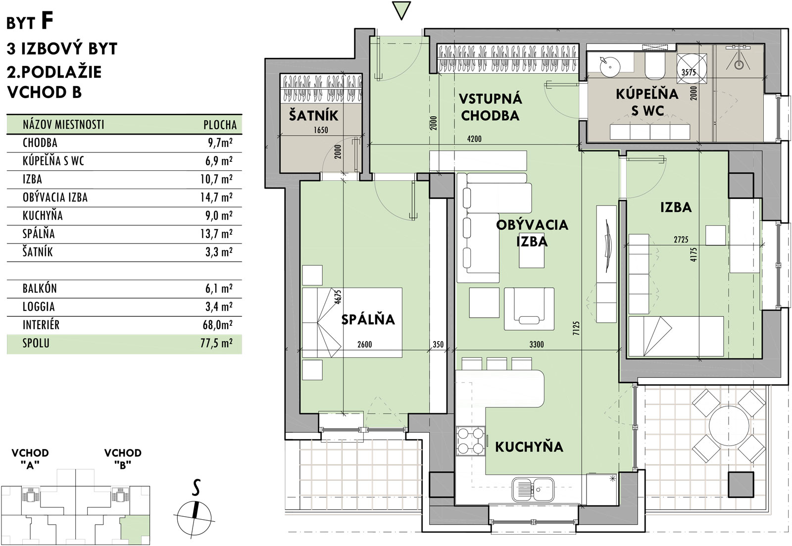 Rezidencia Potôčik - F2 - Pôdorys