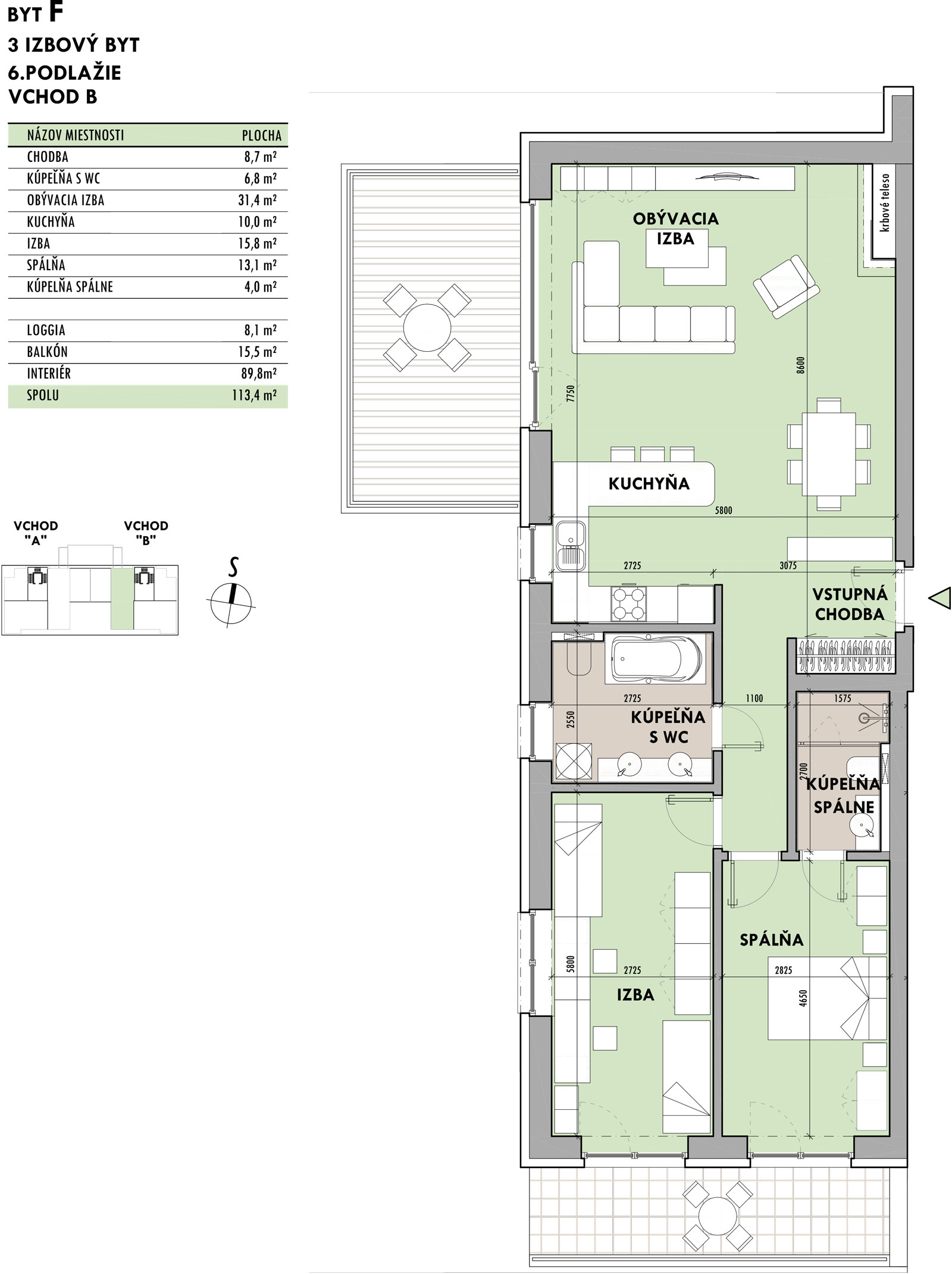 Rezidencia Potôčik - F6 - Pôdorys