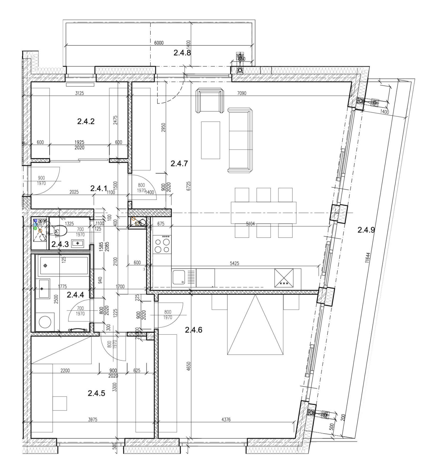Havranské - 2.4 - Pôdorys
