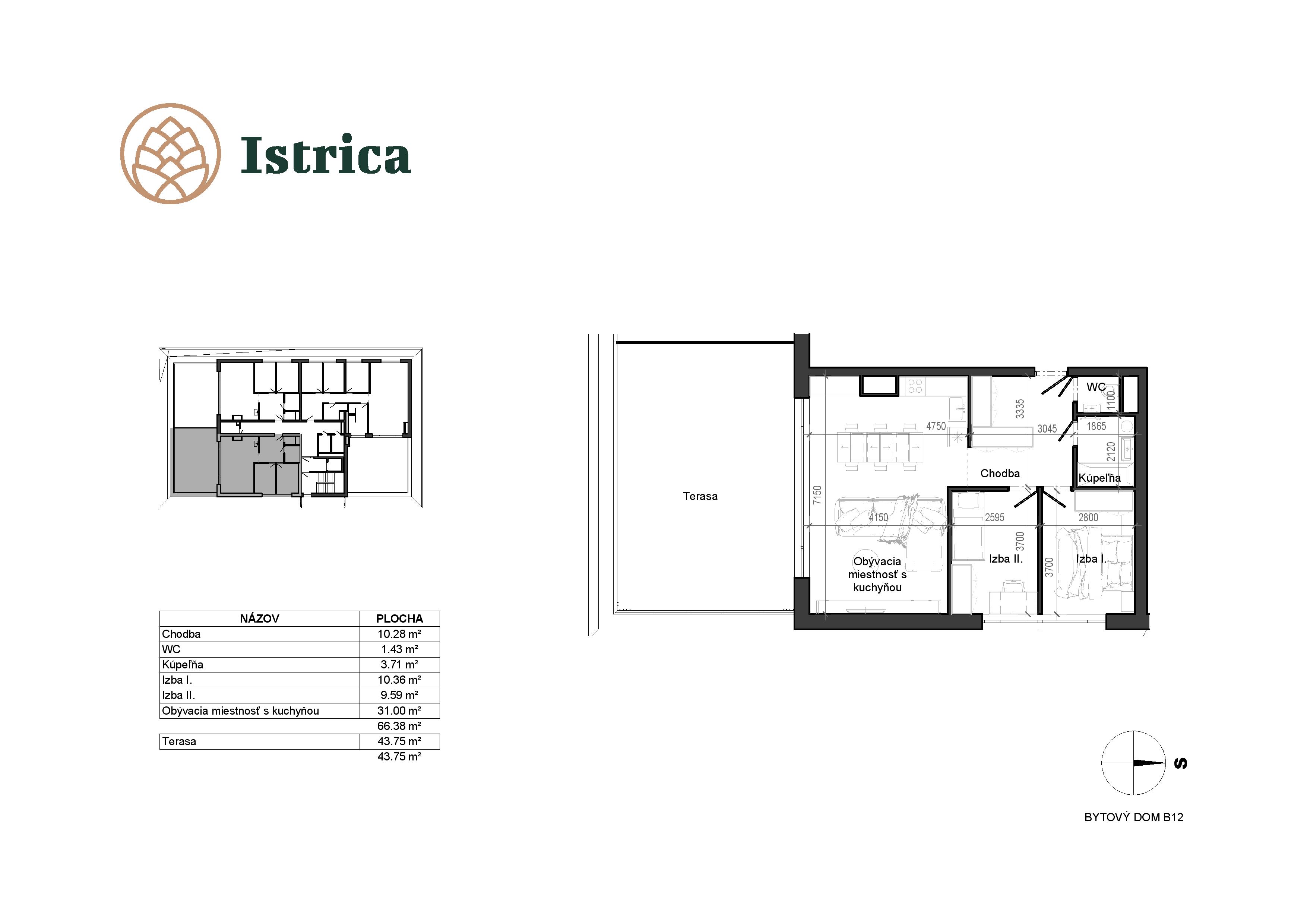 Istrica - B12 – 5A - Pôdorys