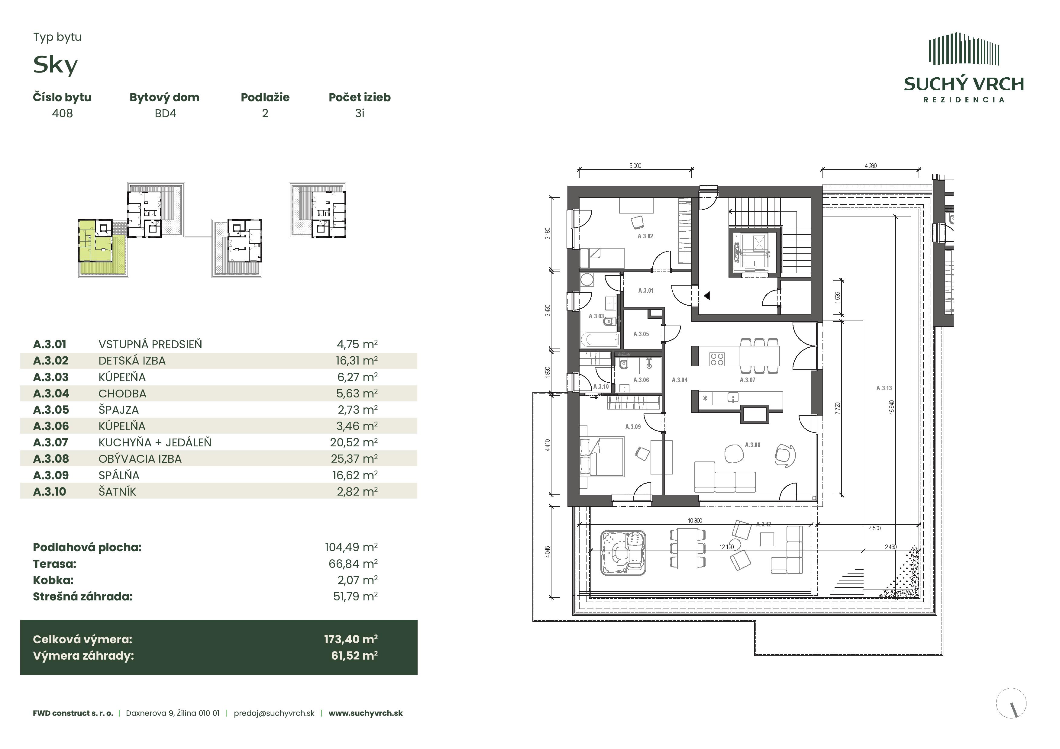 Rezidencia Suchý Vrch - 408 - Pôdorys