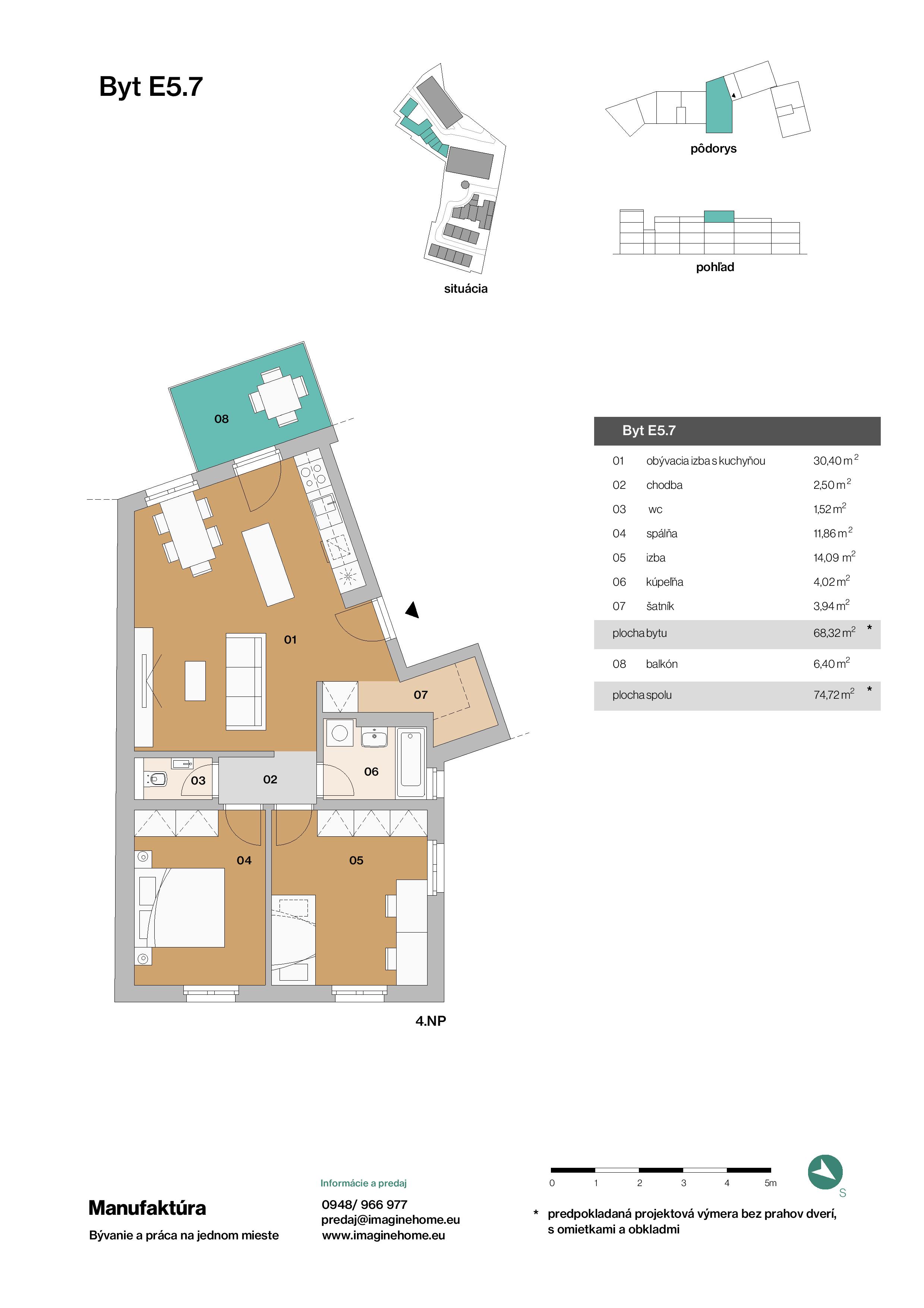 Manufaktúra - E5.7 - Pôdorys