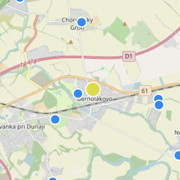 Nová Dukelská - map