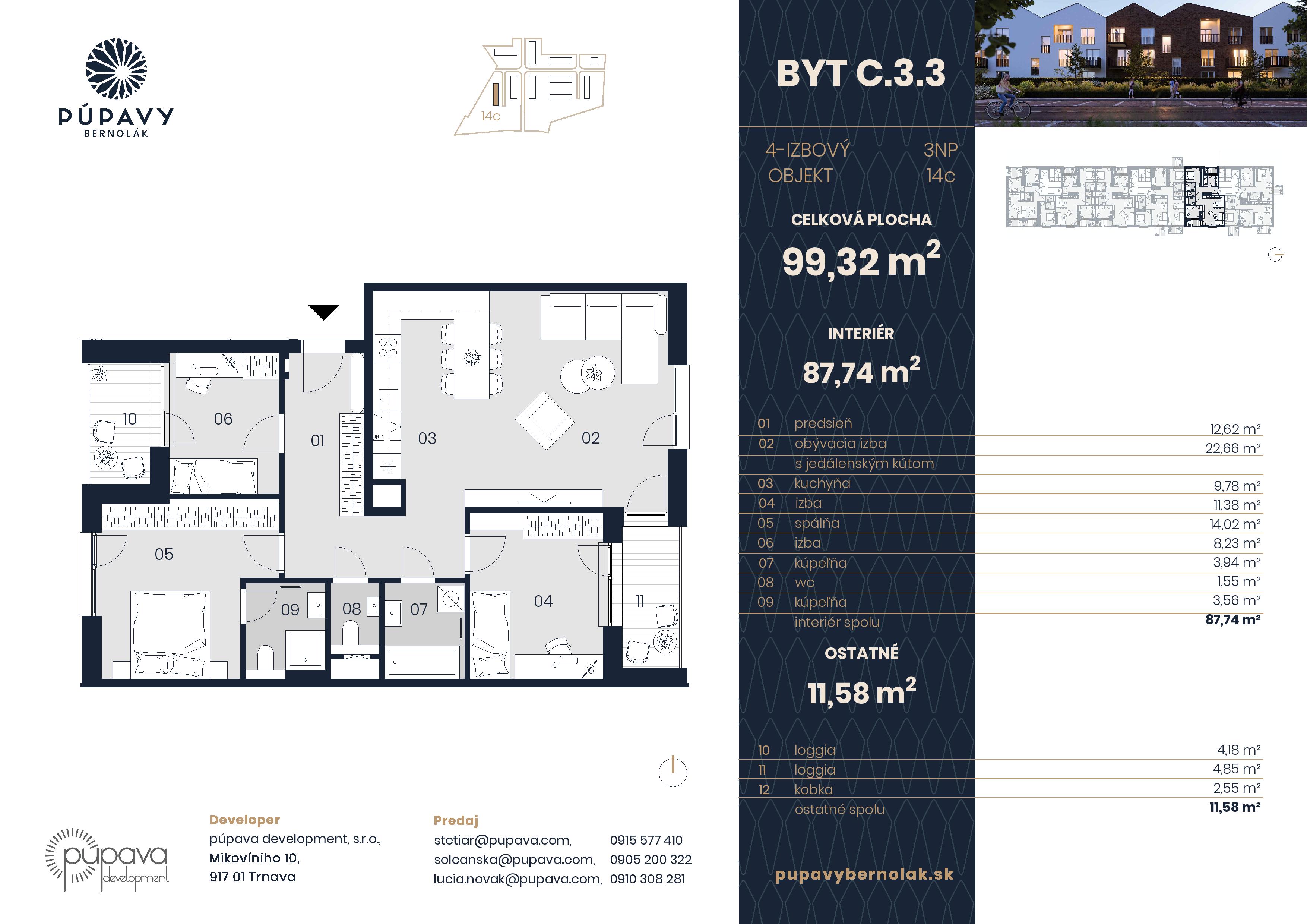 Púpavy Bernolák - 14-C3.3 - Pôdorys