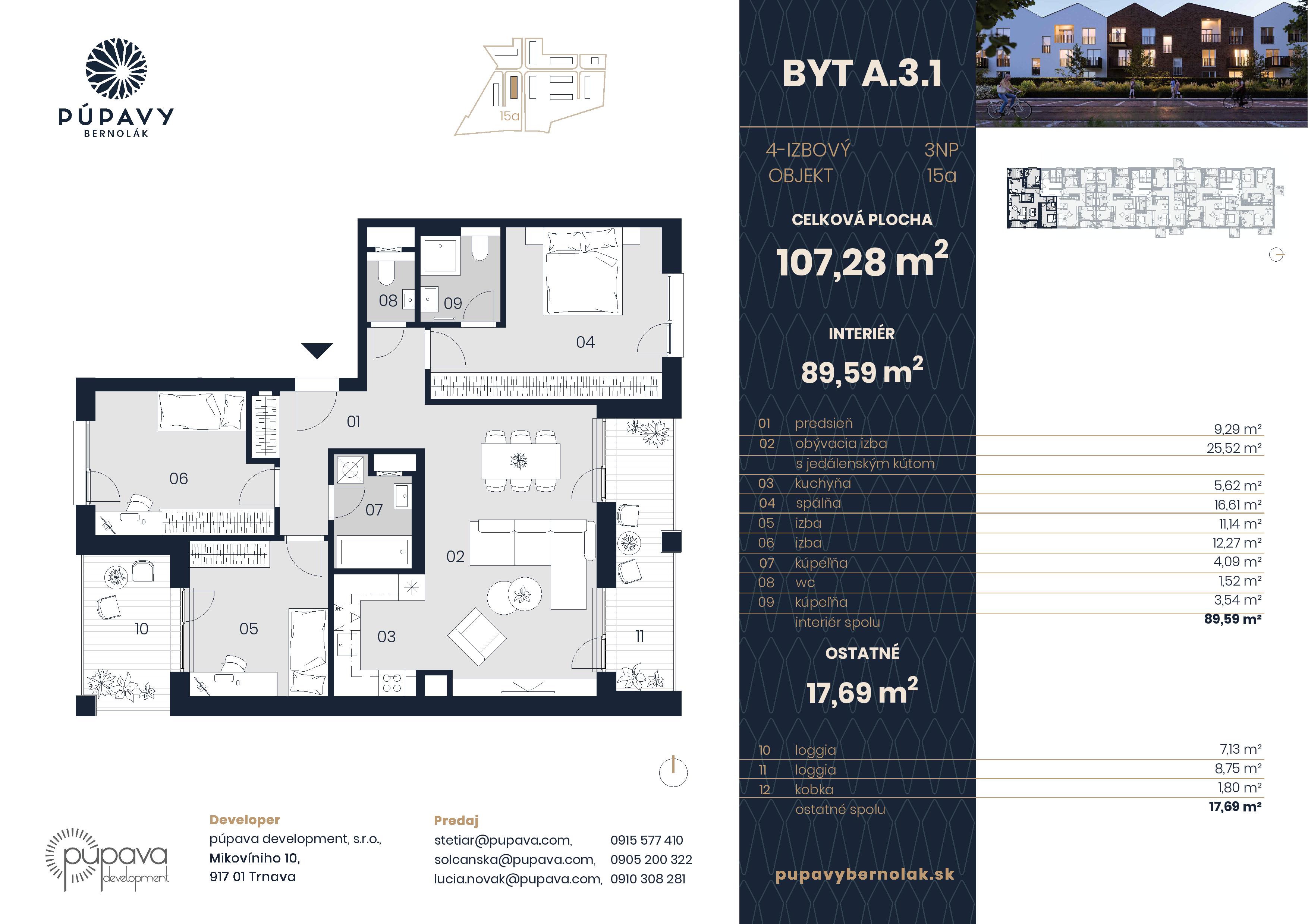 Púpavy Bernolák - 15-A3.1 - Pôdorys