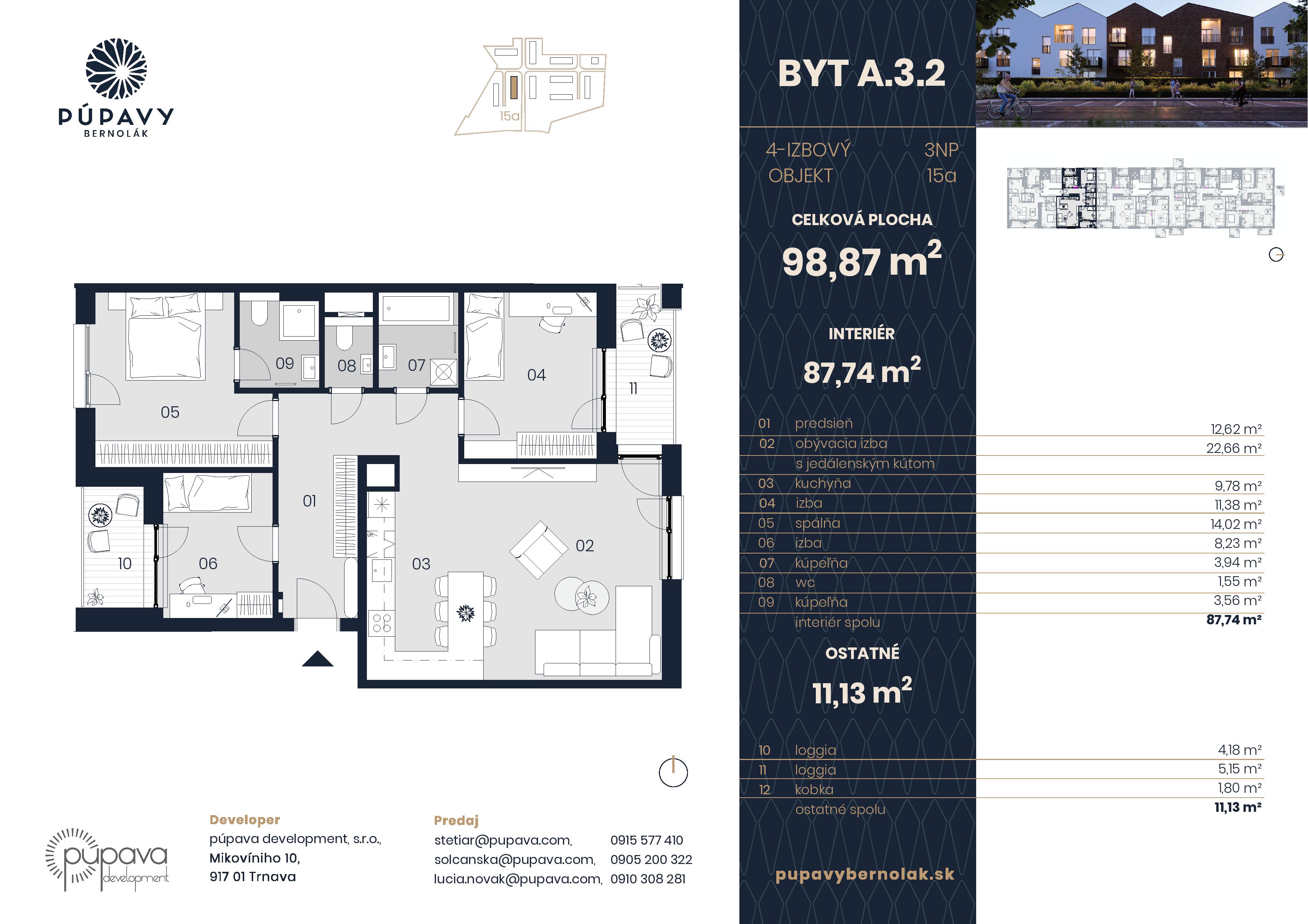 Púpavy Bernolák - 15-A3.2 - Pôdorys
