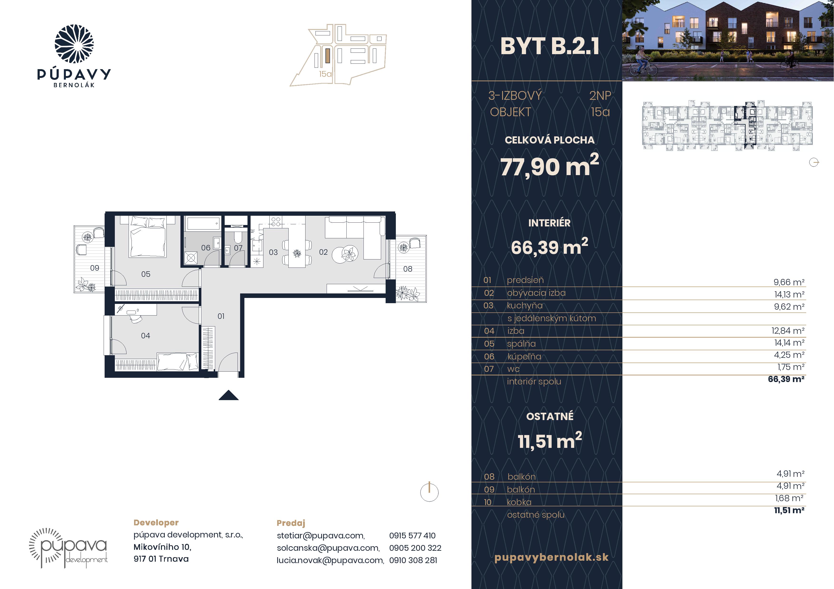 Púpavy Bernolák - 15-B2.1 - Pôdorys