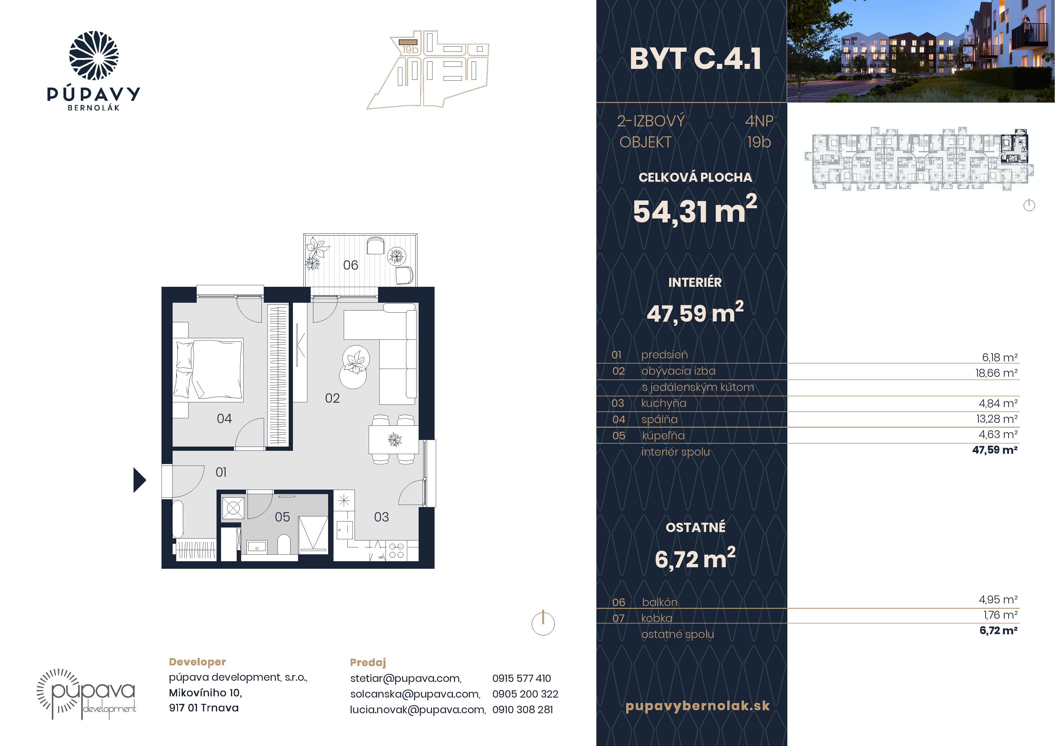 Púpavy Bernolák - 19-C4.1 - Pôdorys