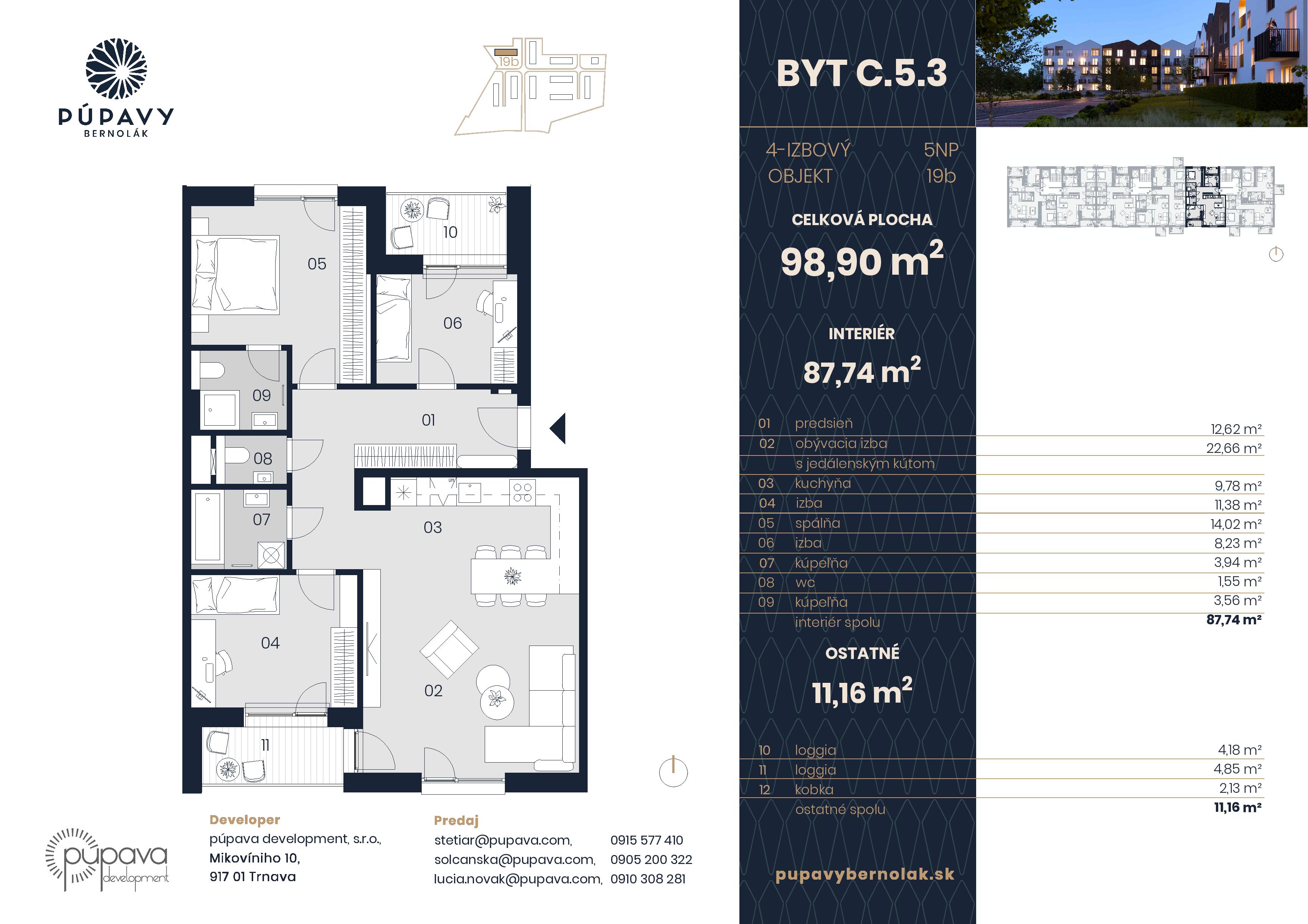 Púpavy Bernolák - 19-C5.3 - Pôdorys