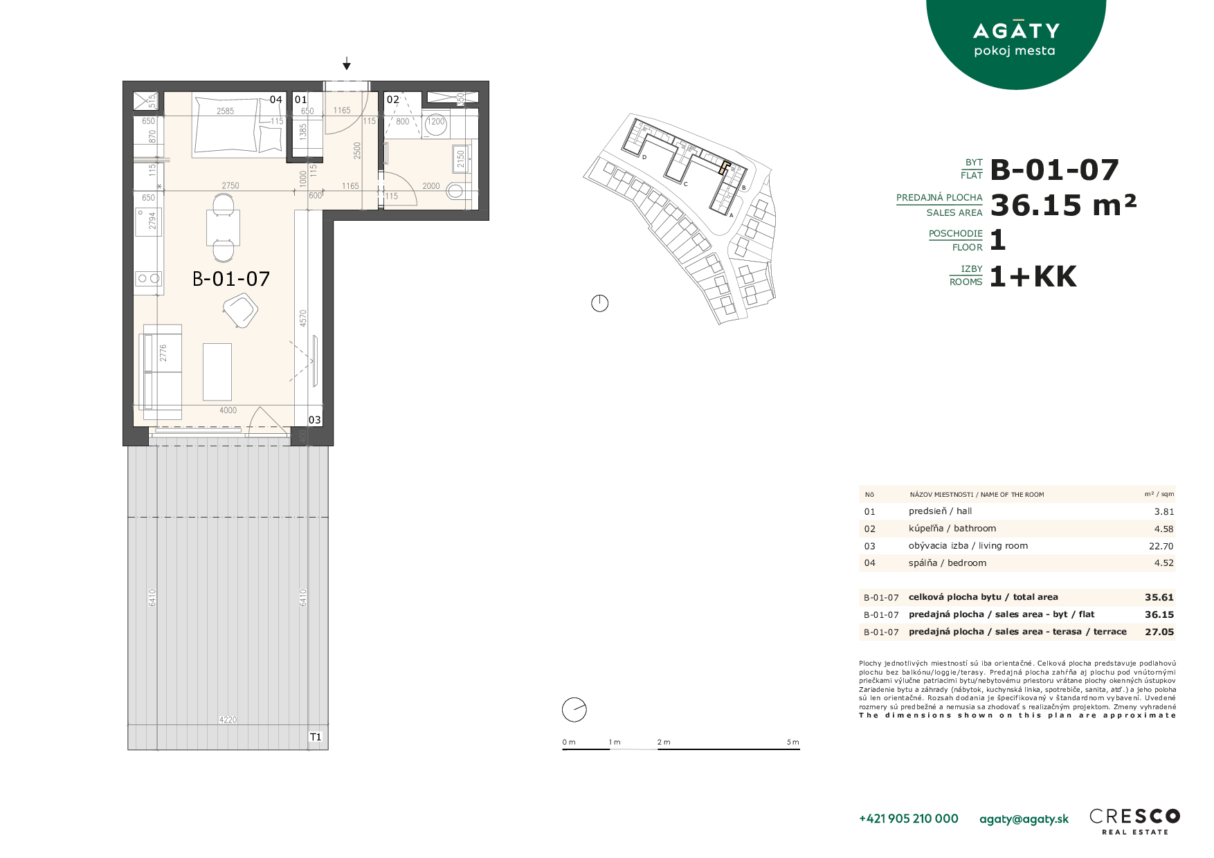 Agáty - B-01-07 - Pôdorys