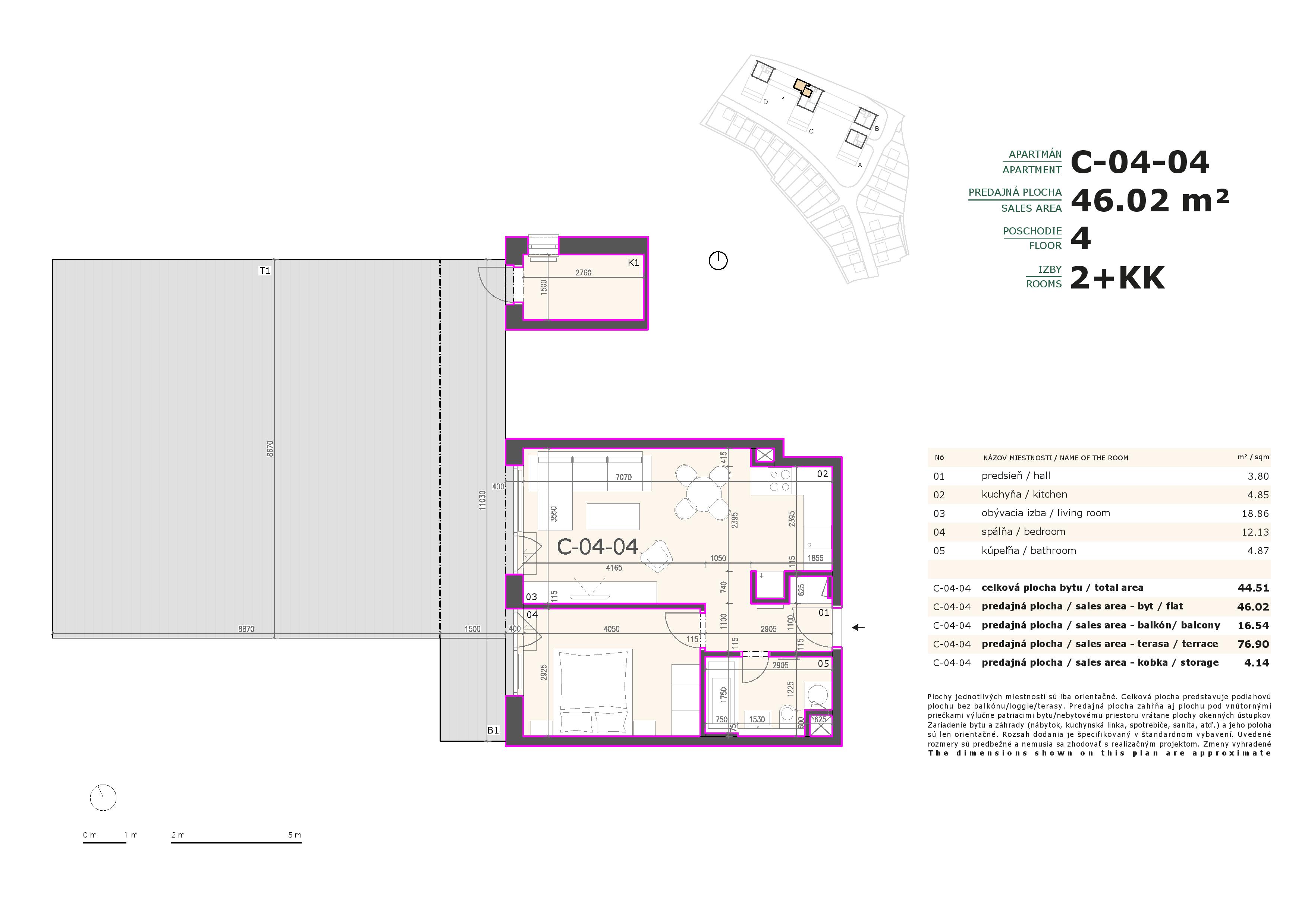Agáty - C-04-04 - Pôdorys