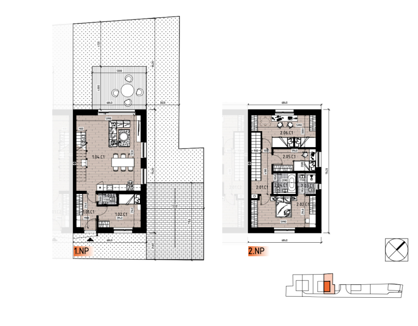 Biskupická - RD C1 (SO 03/1) - Pôdorys