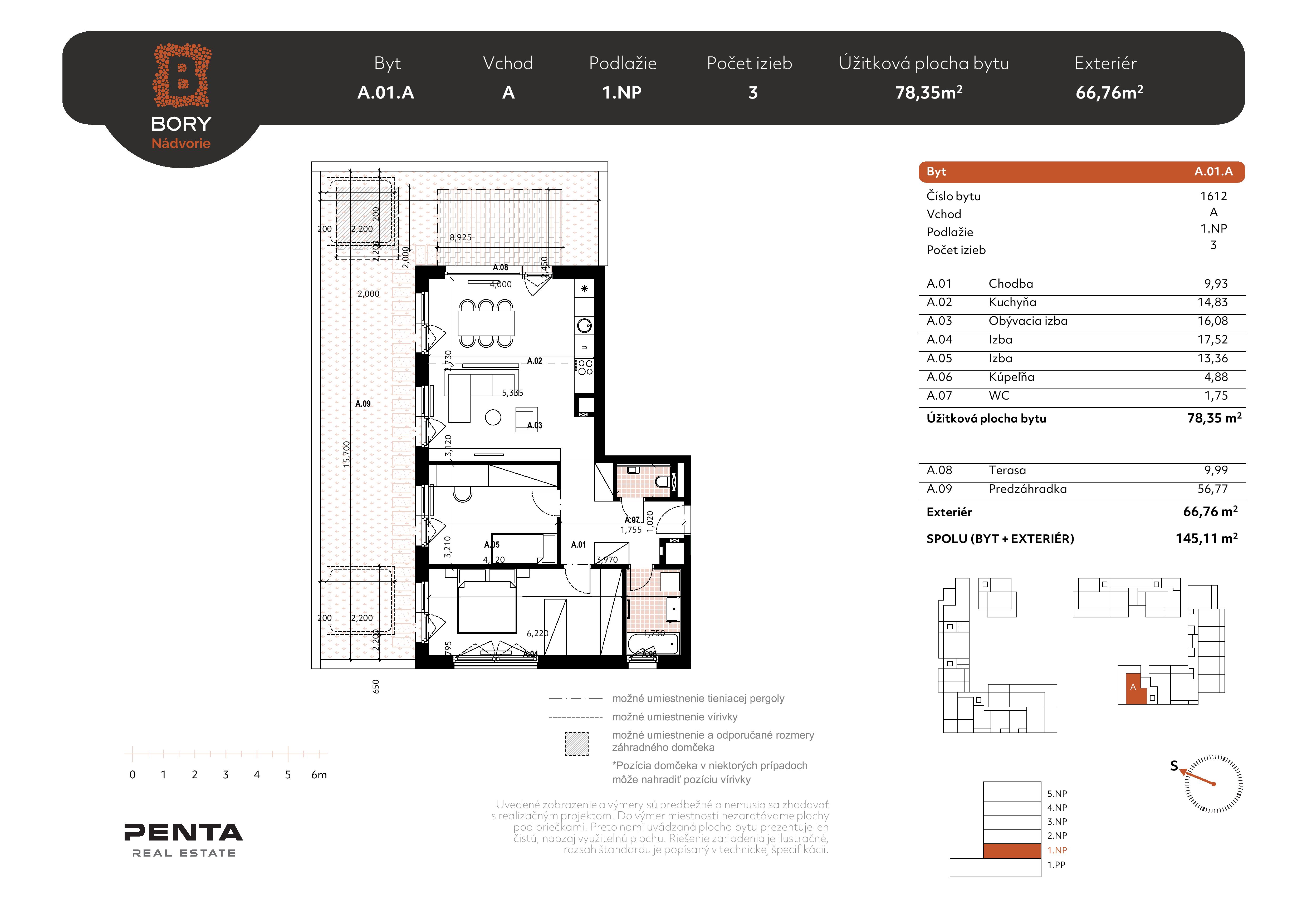 Bory - A.01.A - Pôdorys