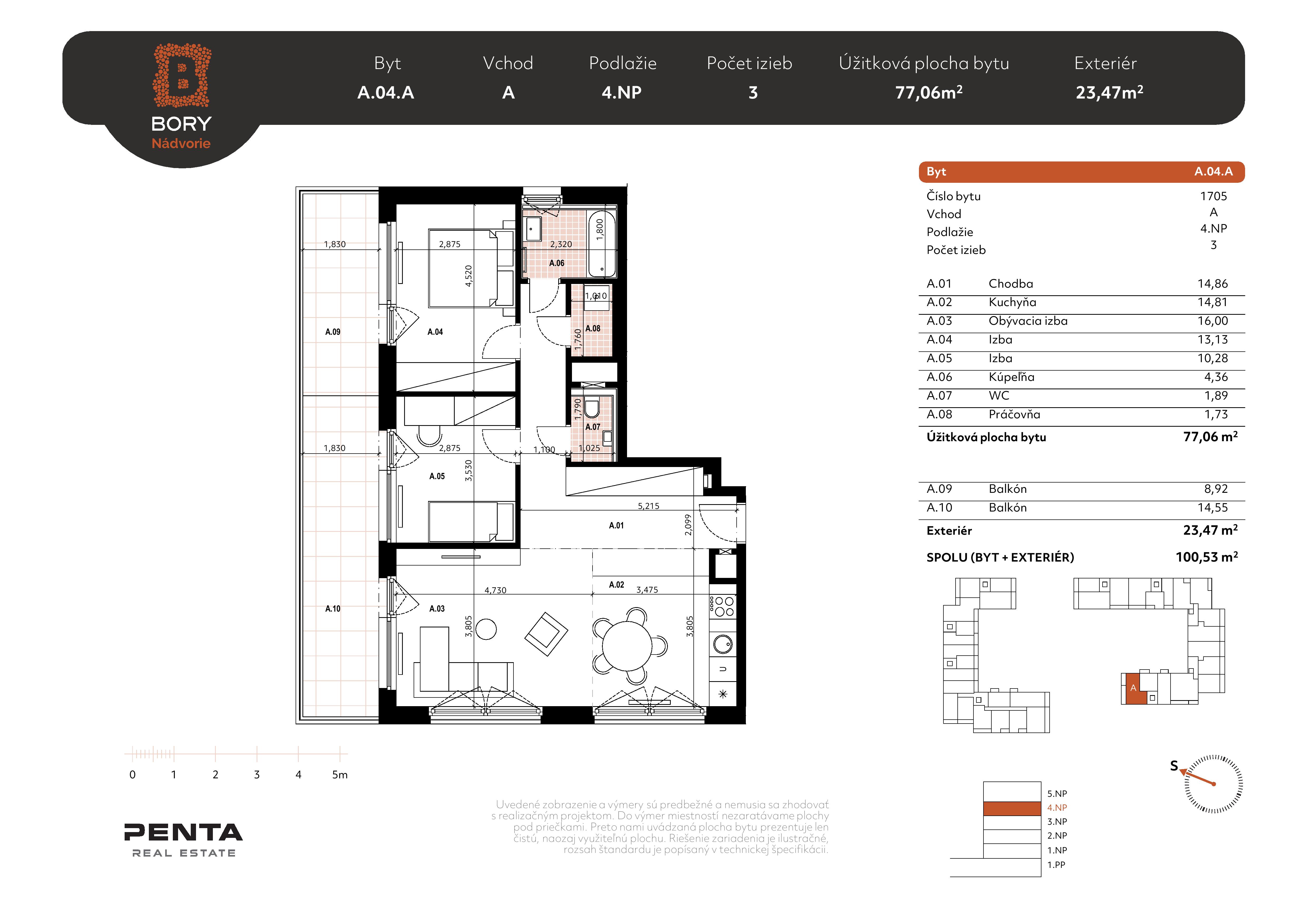 Bory - A.04.A - Pôdorys