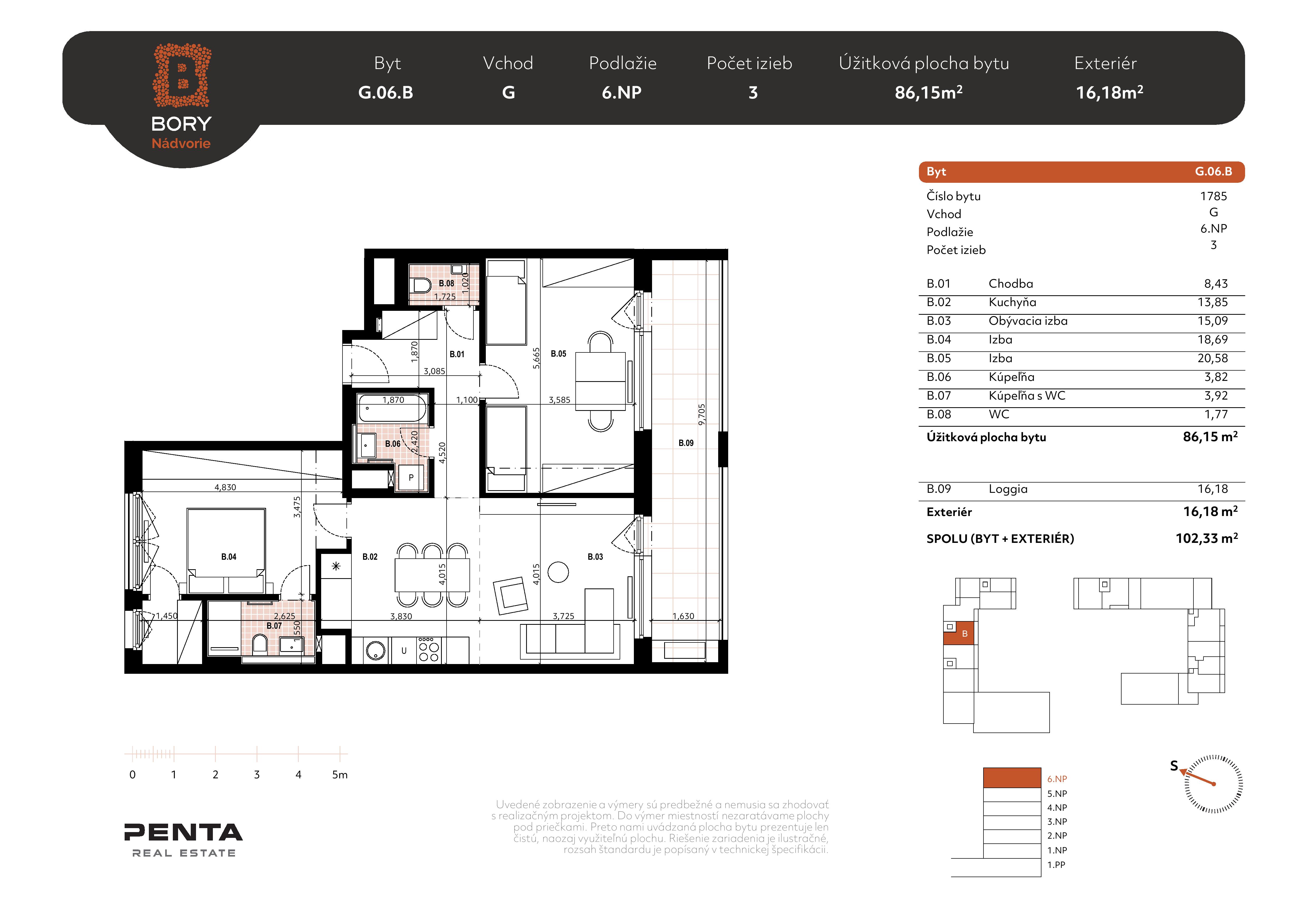 Bory - G.06.B - Pôdorys