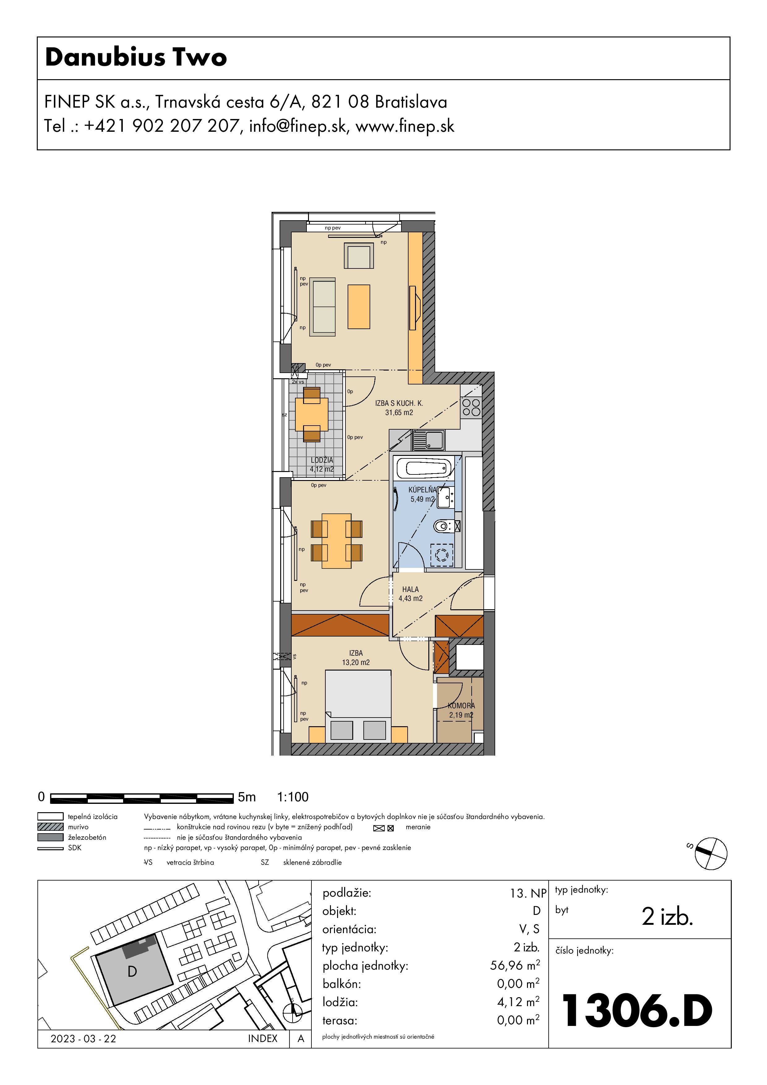 Danubius - 1306.D - Pôdorys