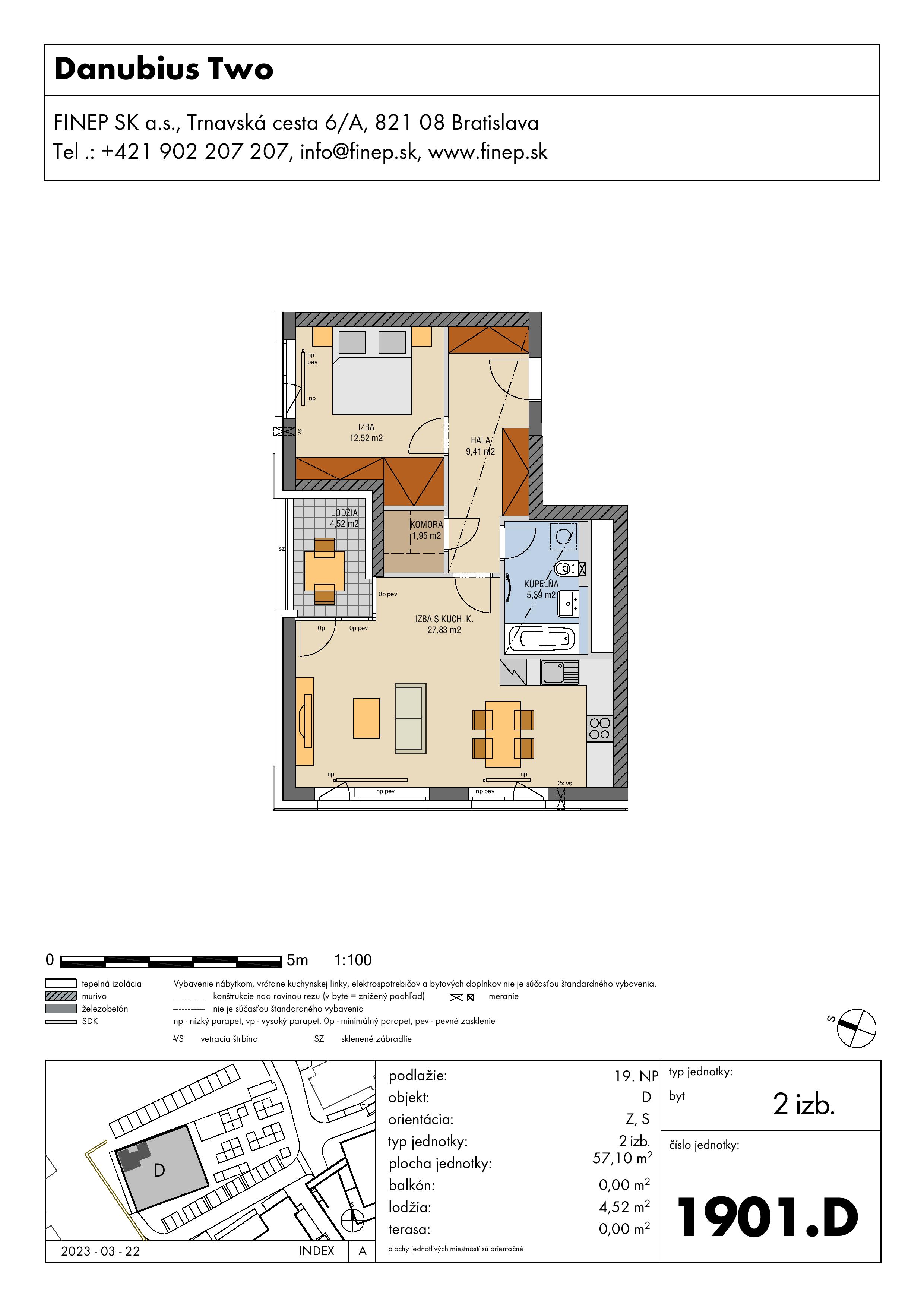 Danubius - 1901.D - Pôdorys