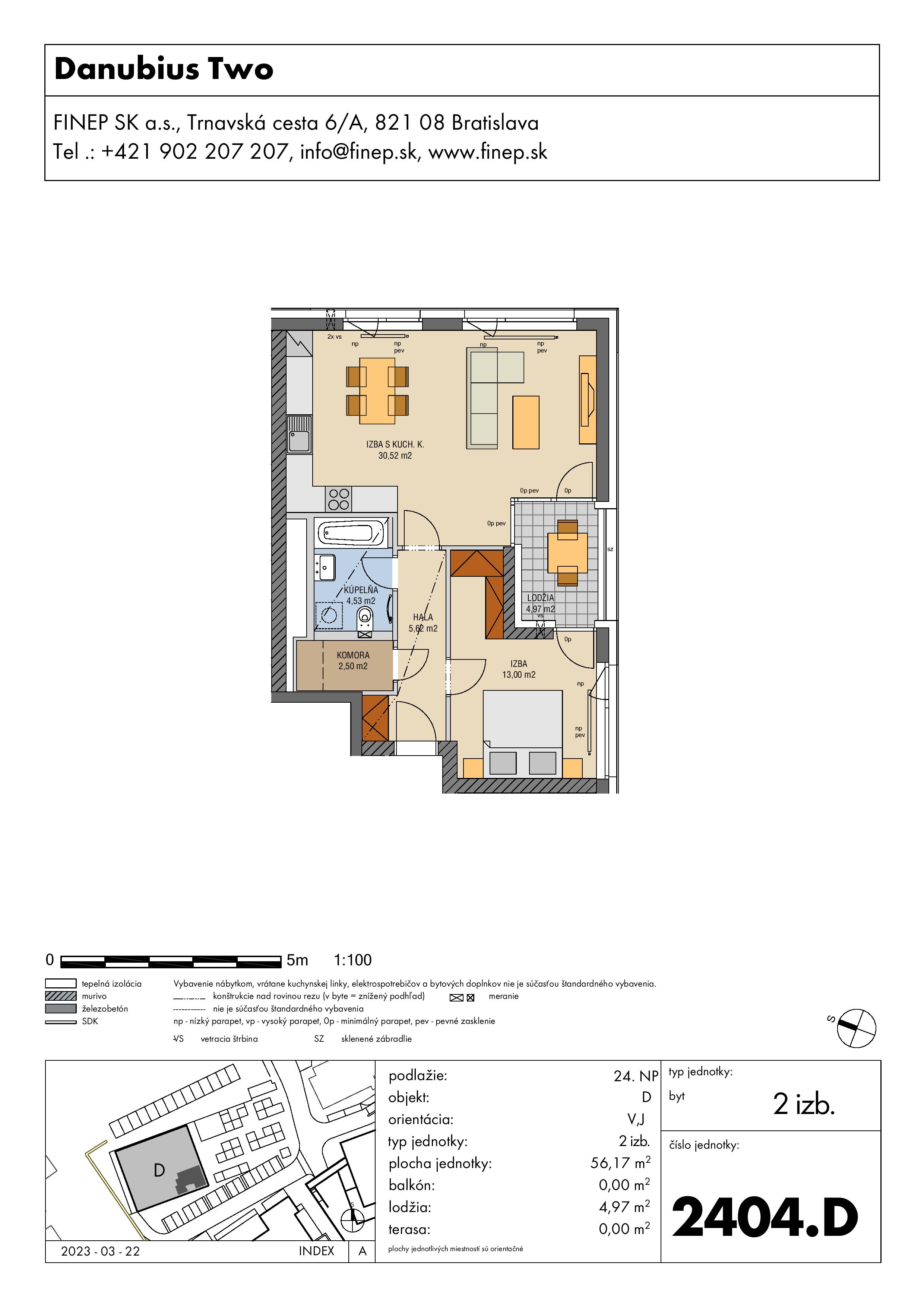 Danubius - 2404.D - Pôdorys