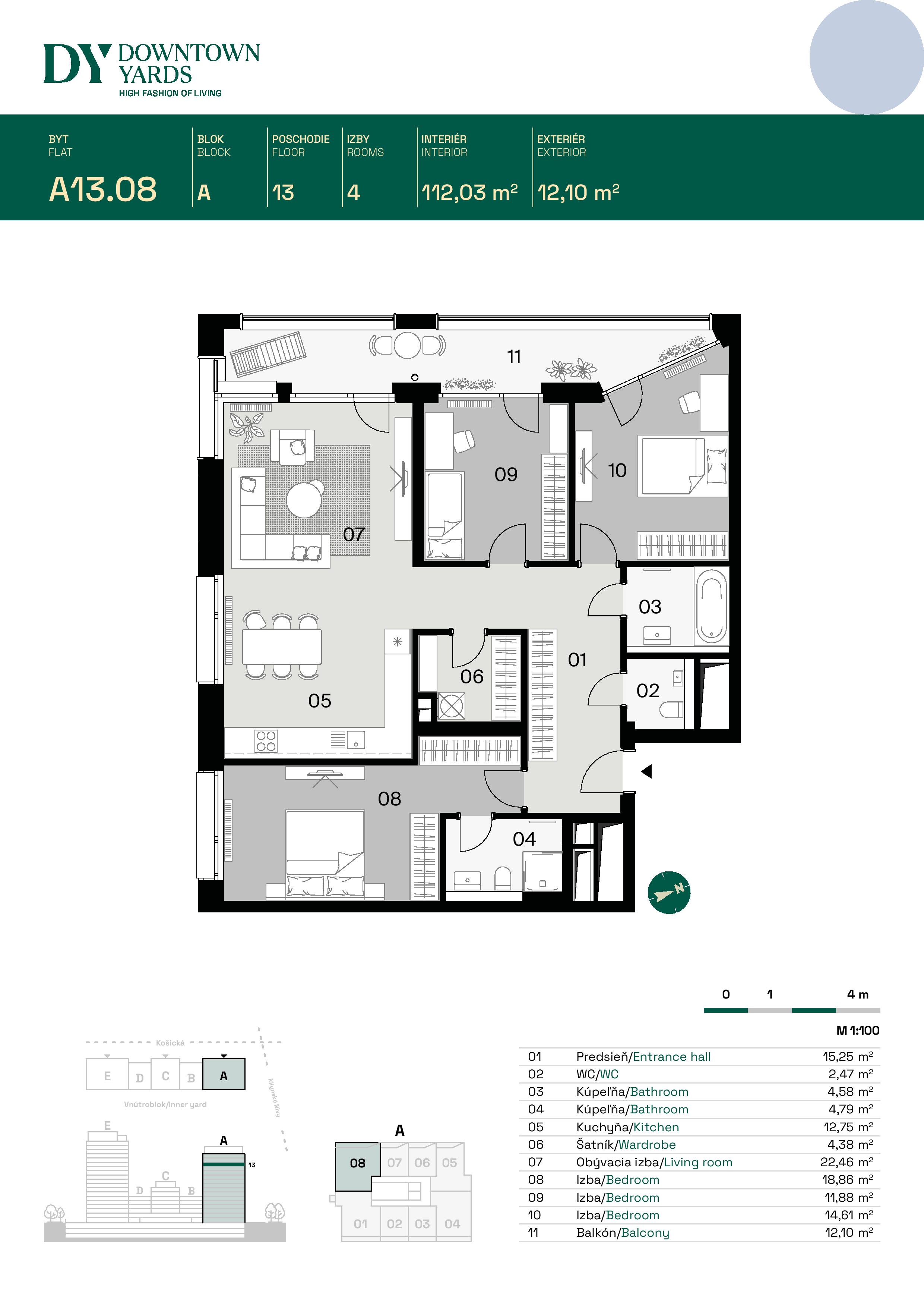 Downtown Yards - A13.08 - Pôdorys