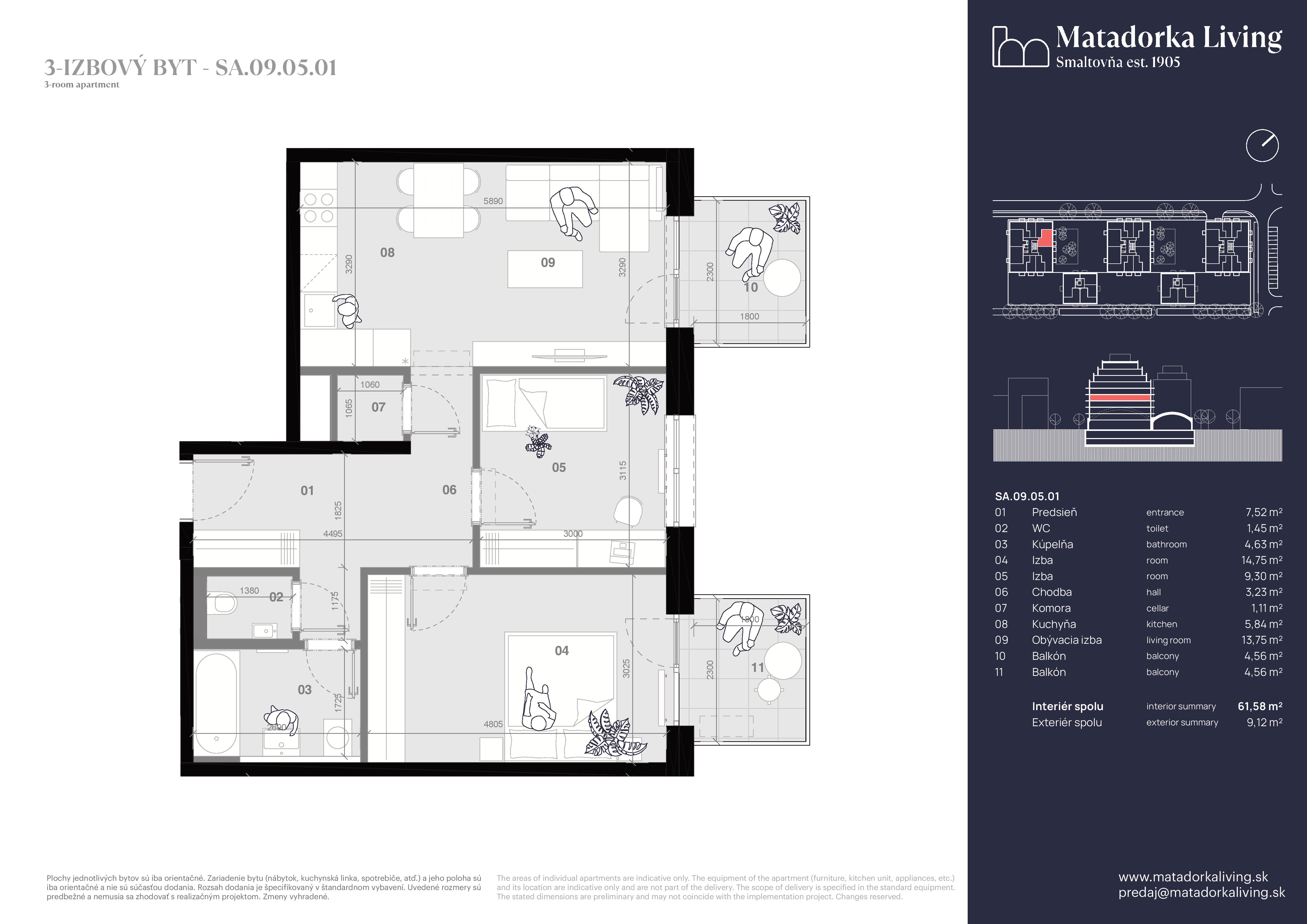 Matadorka Living - SA-09-05-01 - Pôdorys
