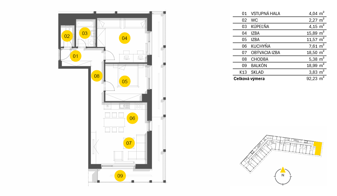 Nový Ružinov - C1.4.13 - Pôdorys