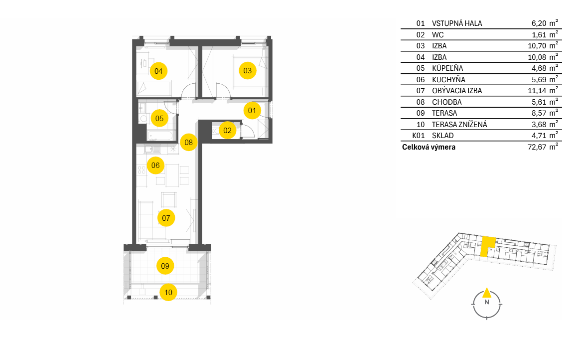 Nový Ružinov - C1.7.06 - Pôdorys