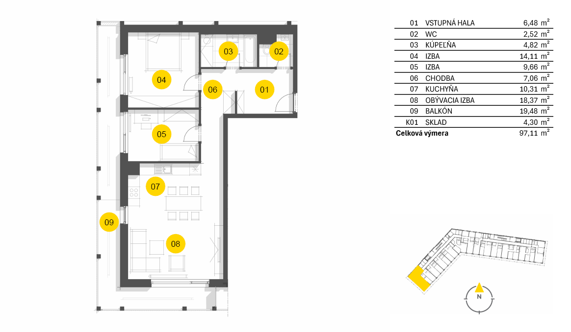 Nový Ružinov - C1.3.01 - Pôdorys