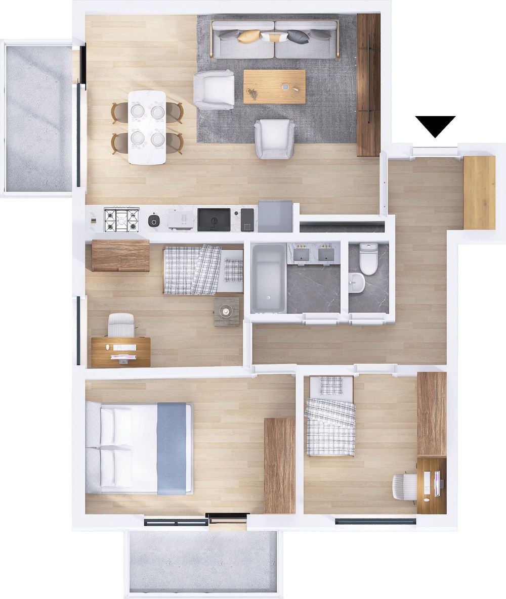Predmestie - B602 - Pôdorys
