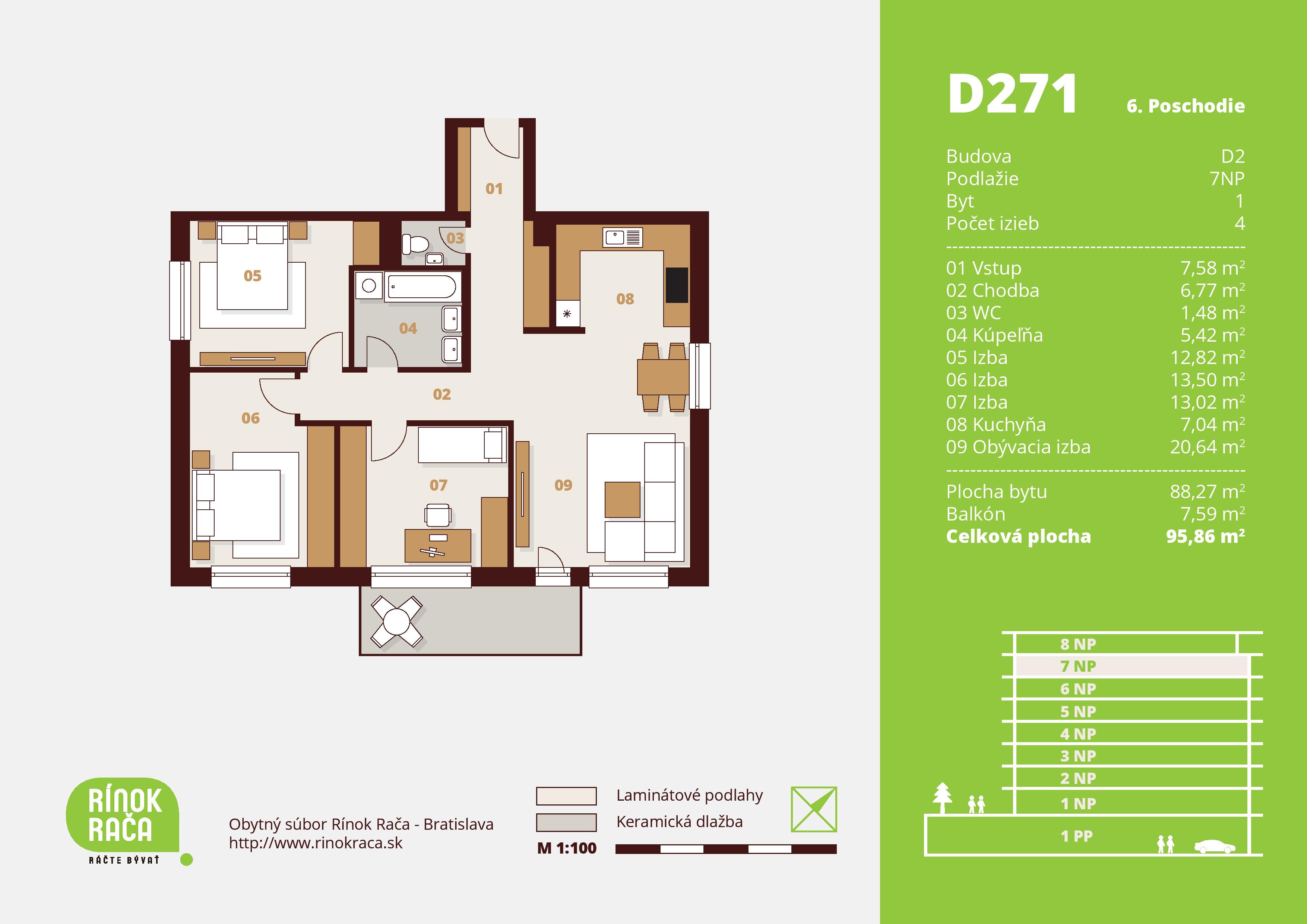 Rínok Rača - D271 - Pôdorys