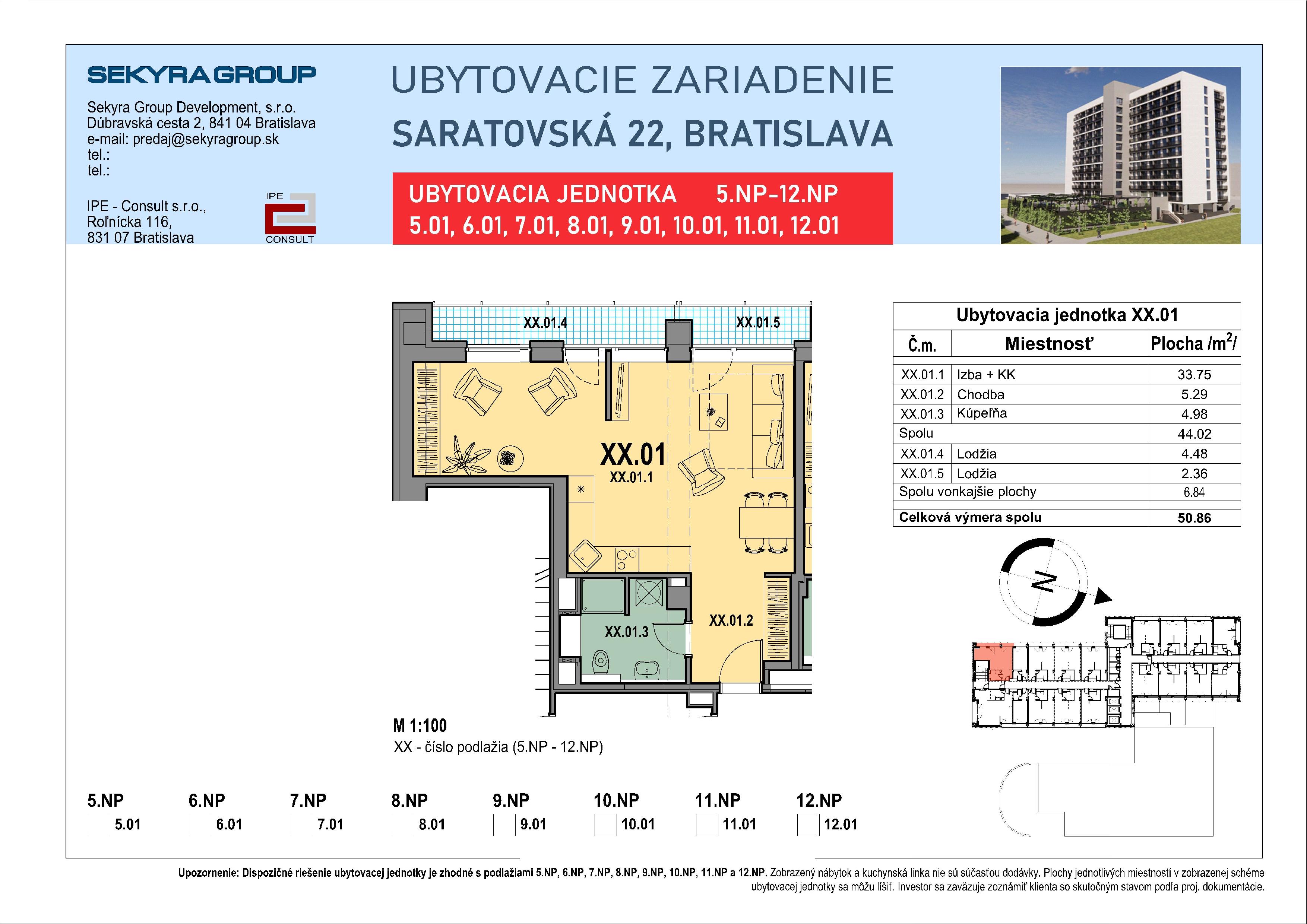 Saratovská 22 - 10.01 - Pôdorys