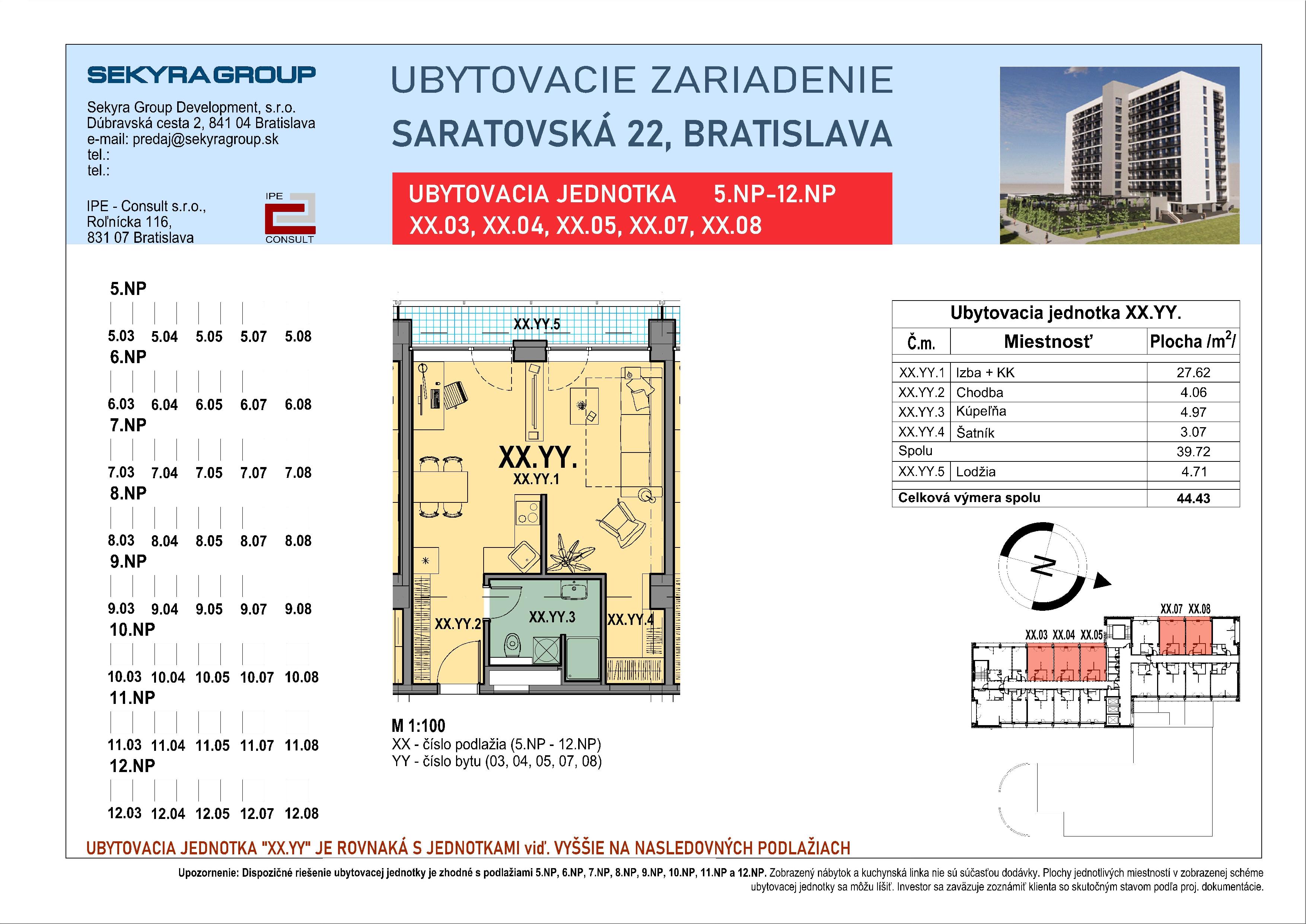 Saratovská 22 - 5.04 - Pôdorys