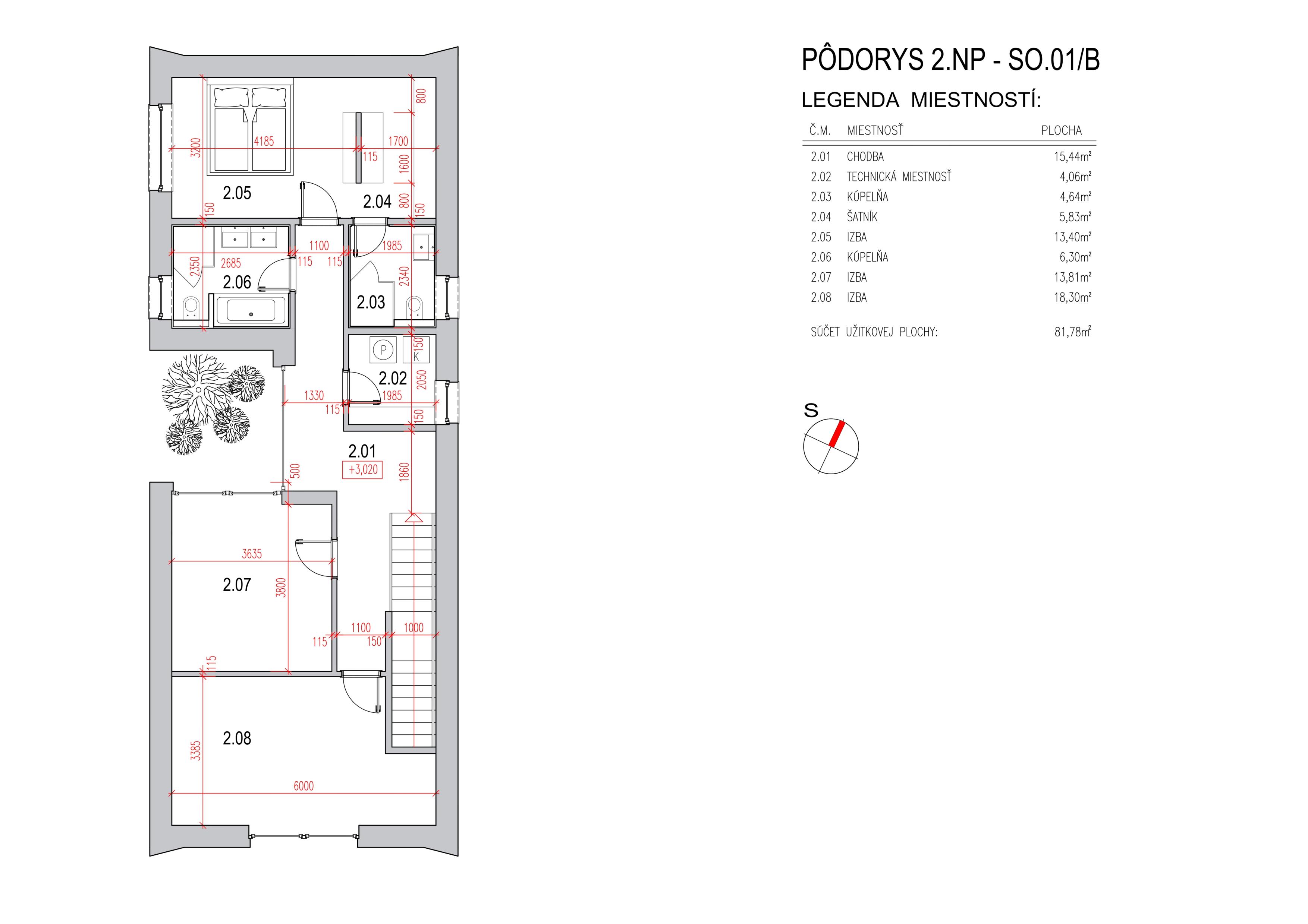 Sliačska - RD SO.01B - Pôdorys
