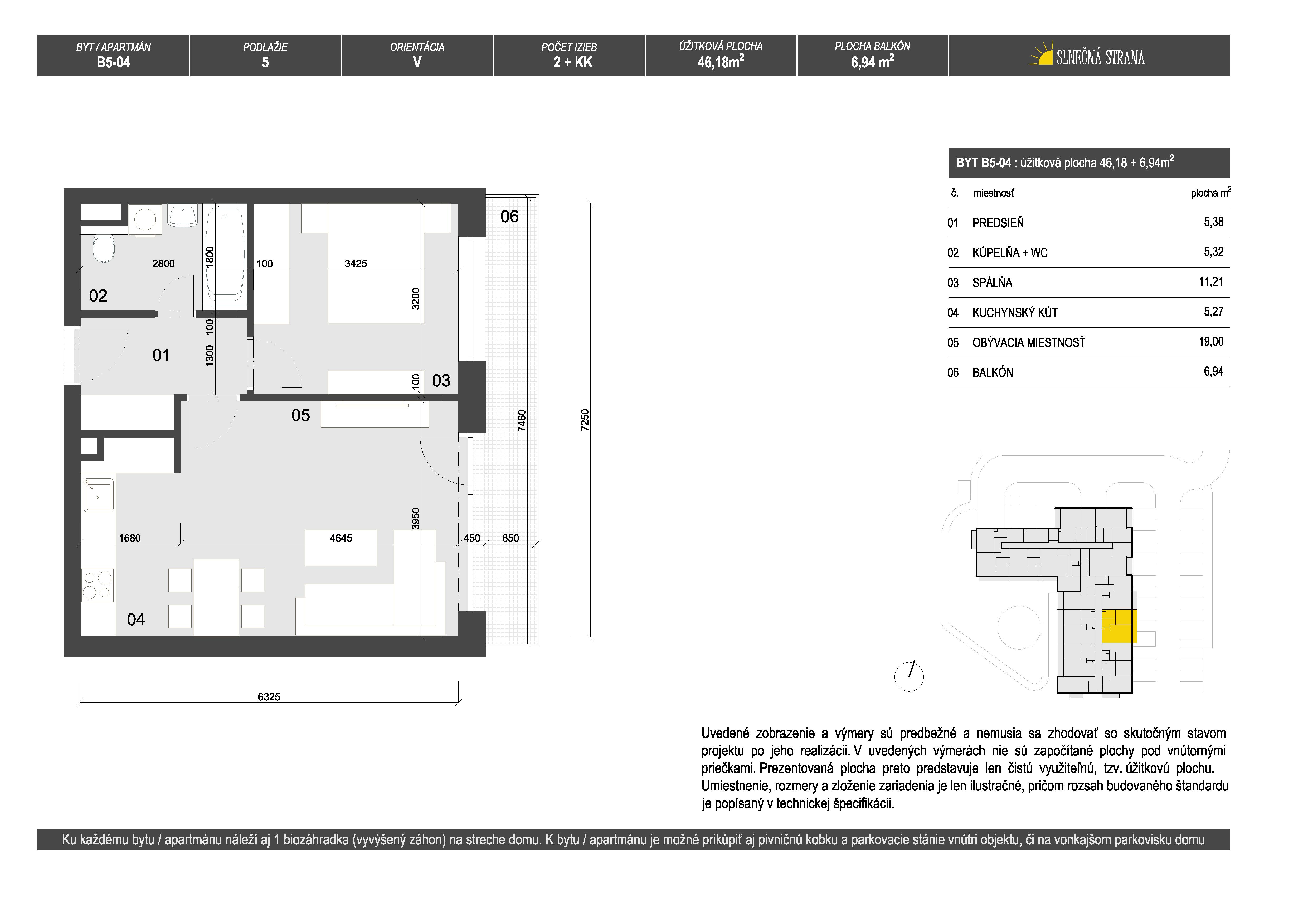 Slnečná strana - B5-04 - Pôdorys