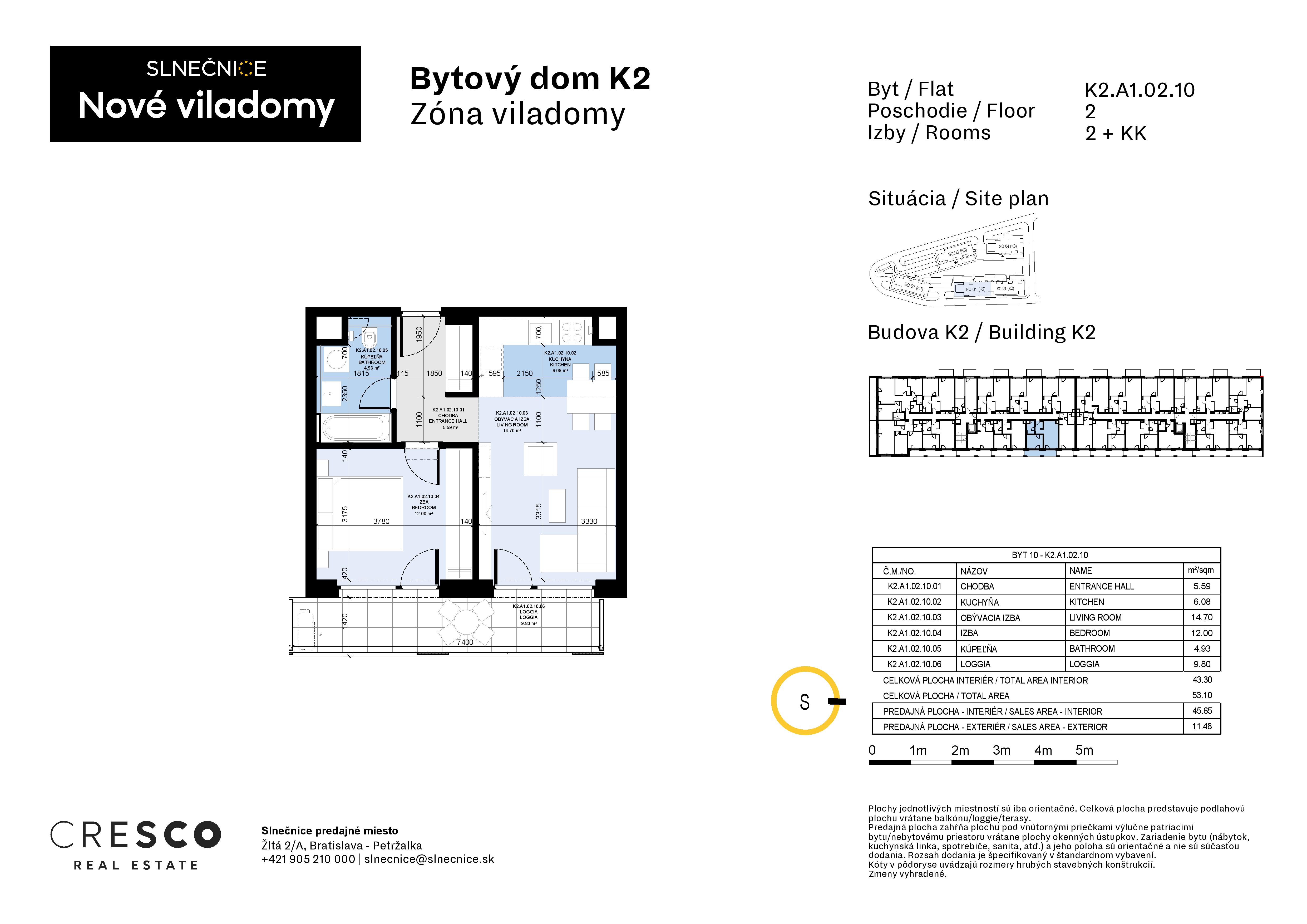 Slnečnice - K2.A1.02.10 - Pôdorys