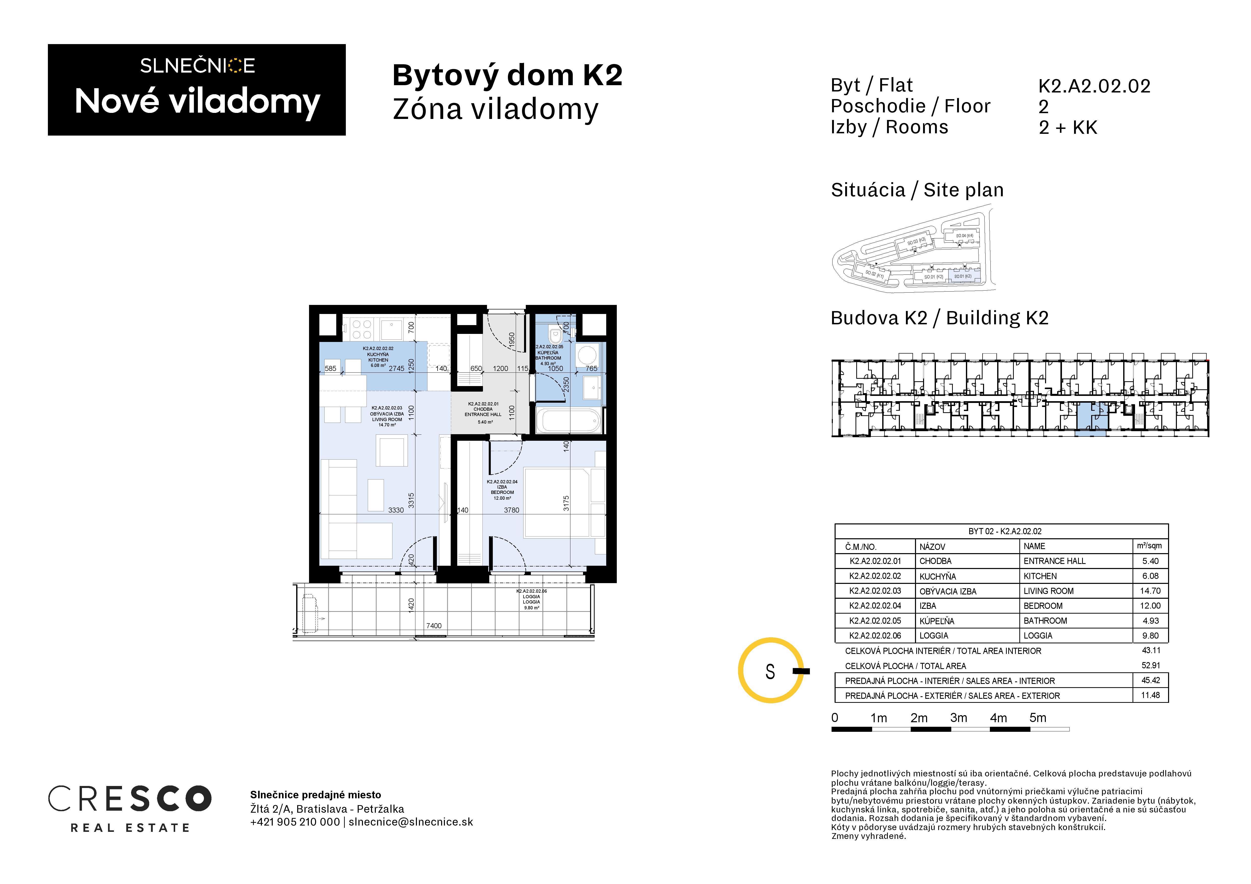 Slnečnice - K2.A2.02.02 - Pôdorys
