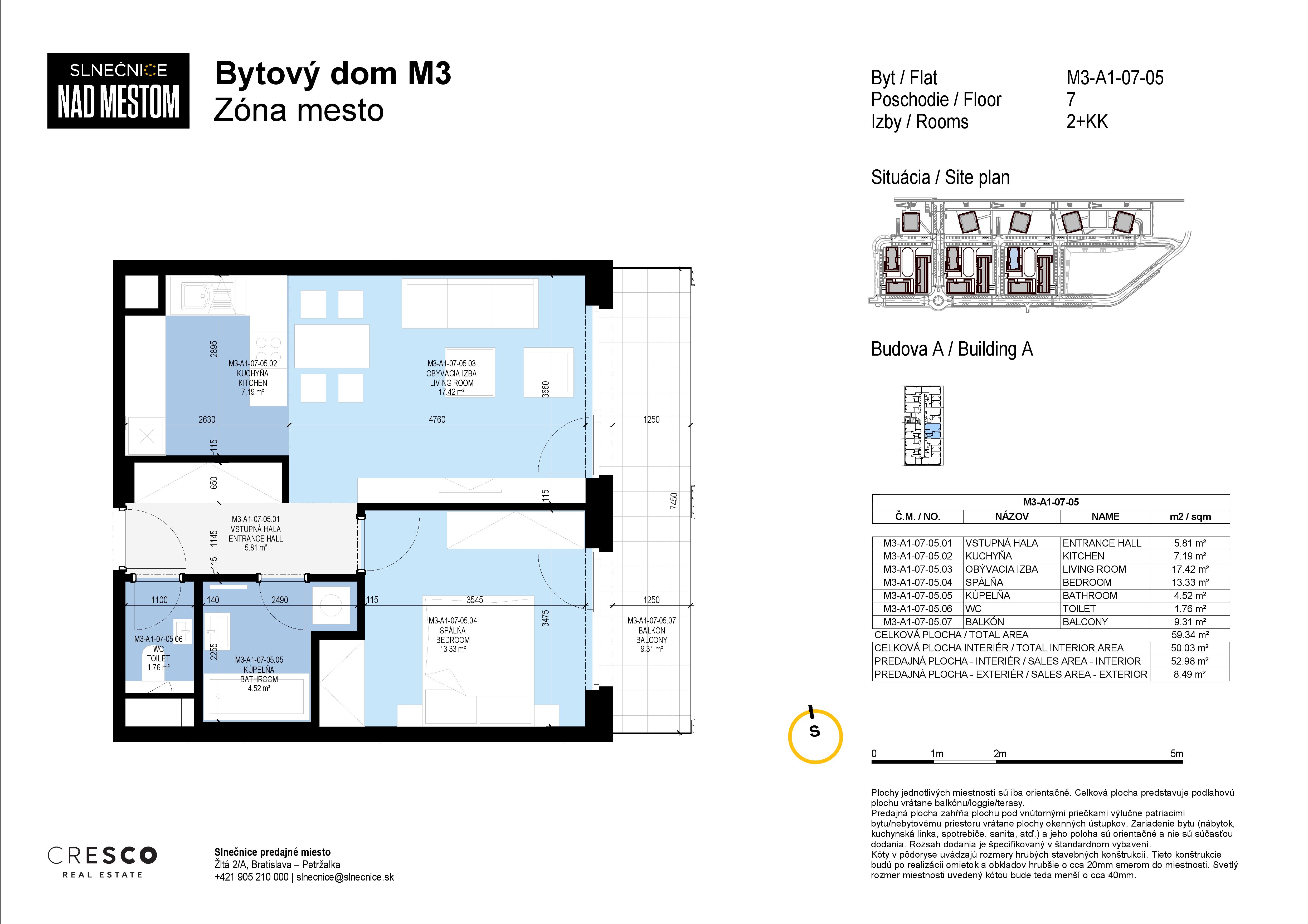 Slnečnice - M3-A1-07-05 - Pôdorys