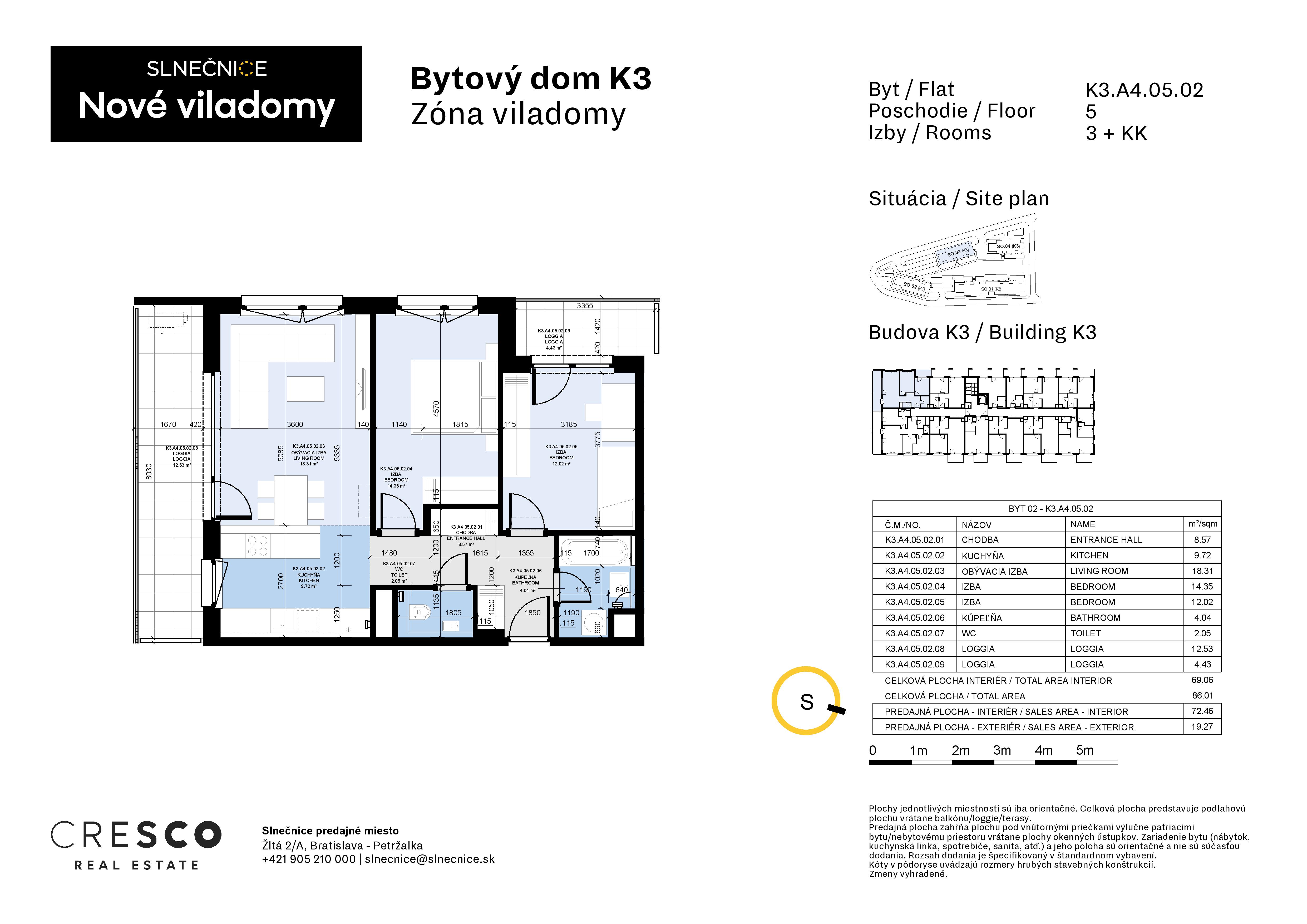 Slnečnice - K3.A4.05.02 - Pôdorys