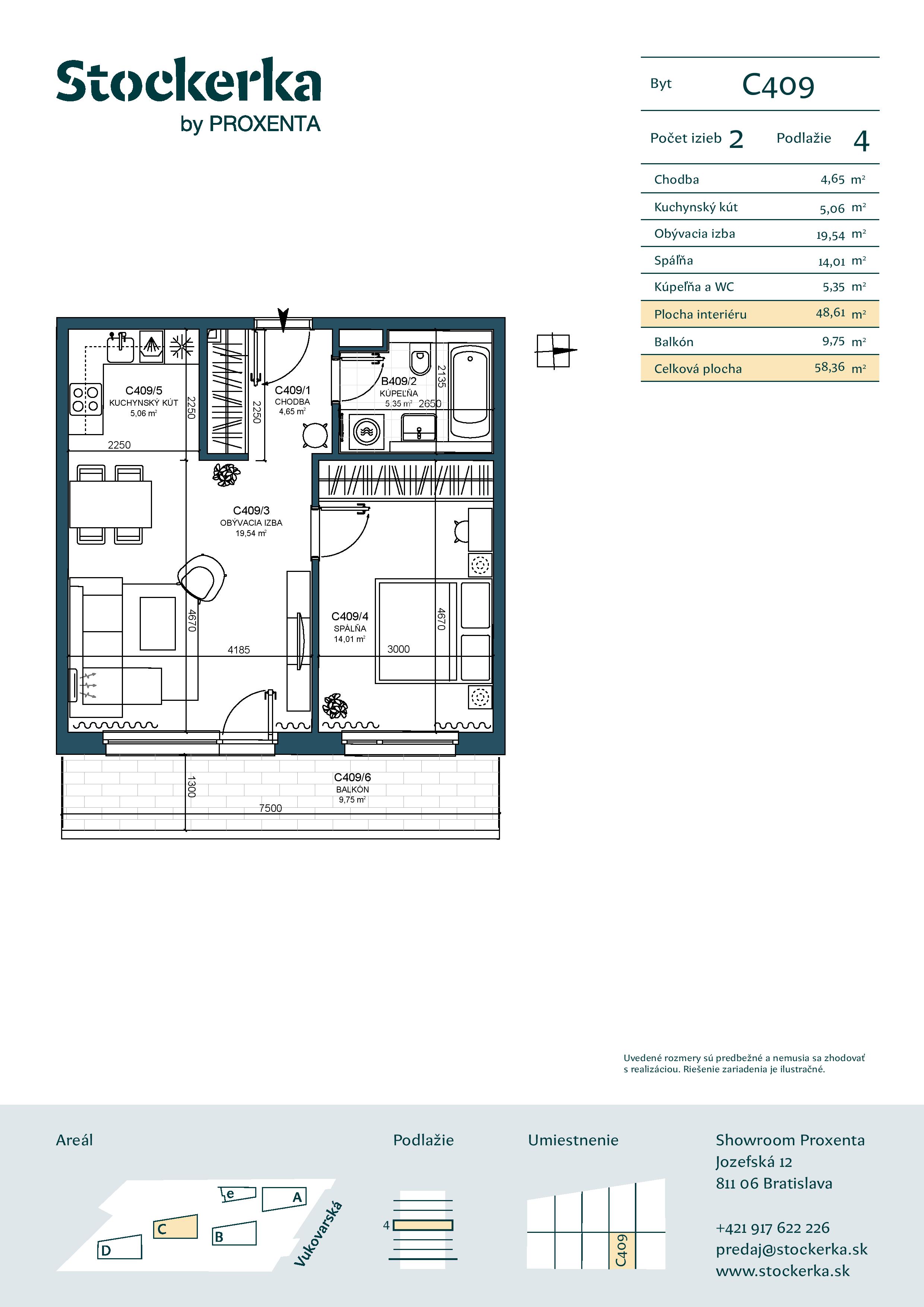 Stockerka - C409 - Pôdorys