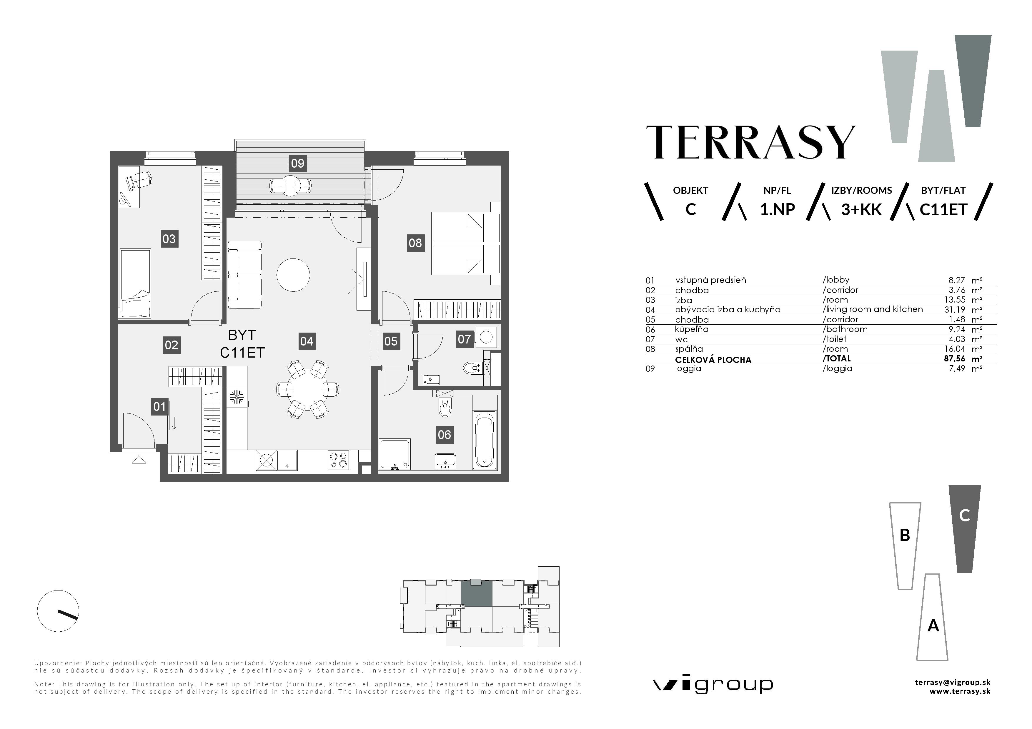 Terrasy - C11ET - Pôdorys