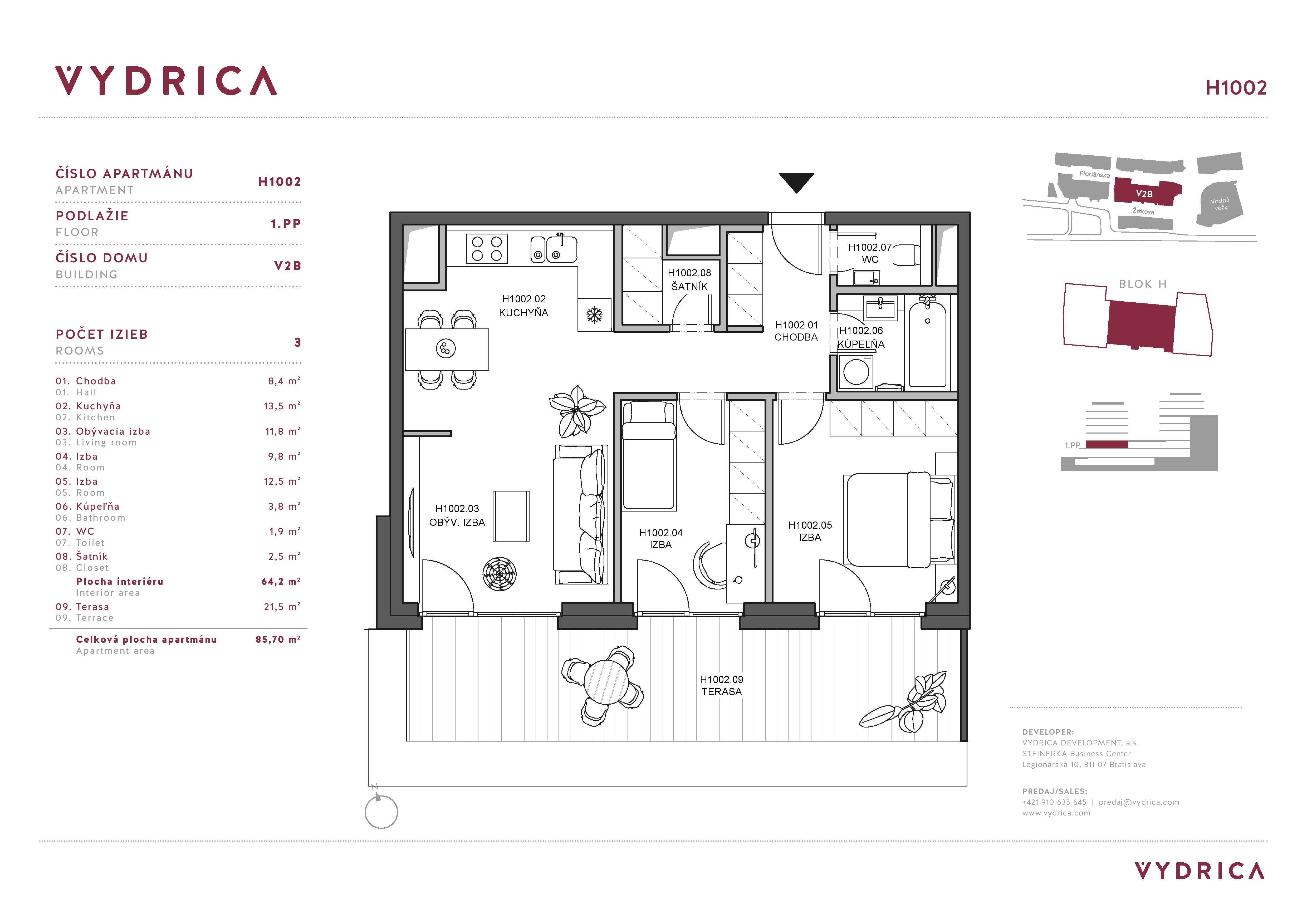 Vydrica - H1002 - Pôdorys