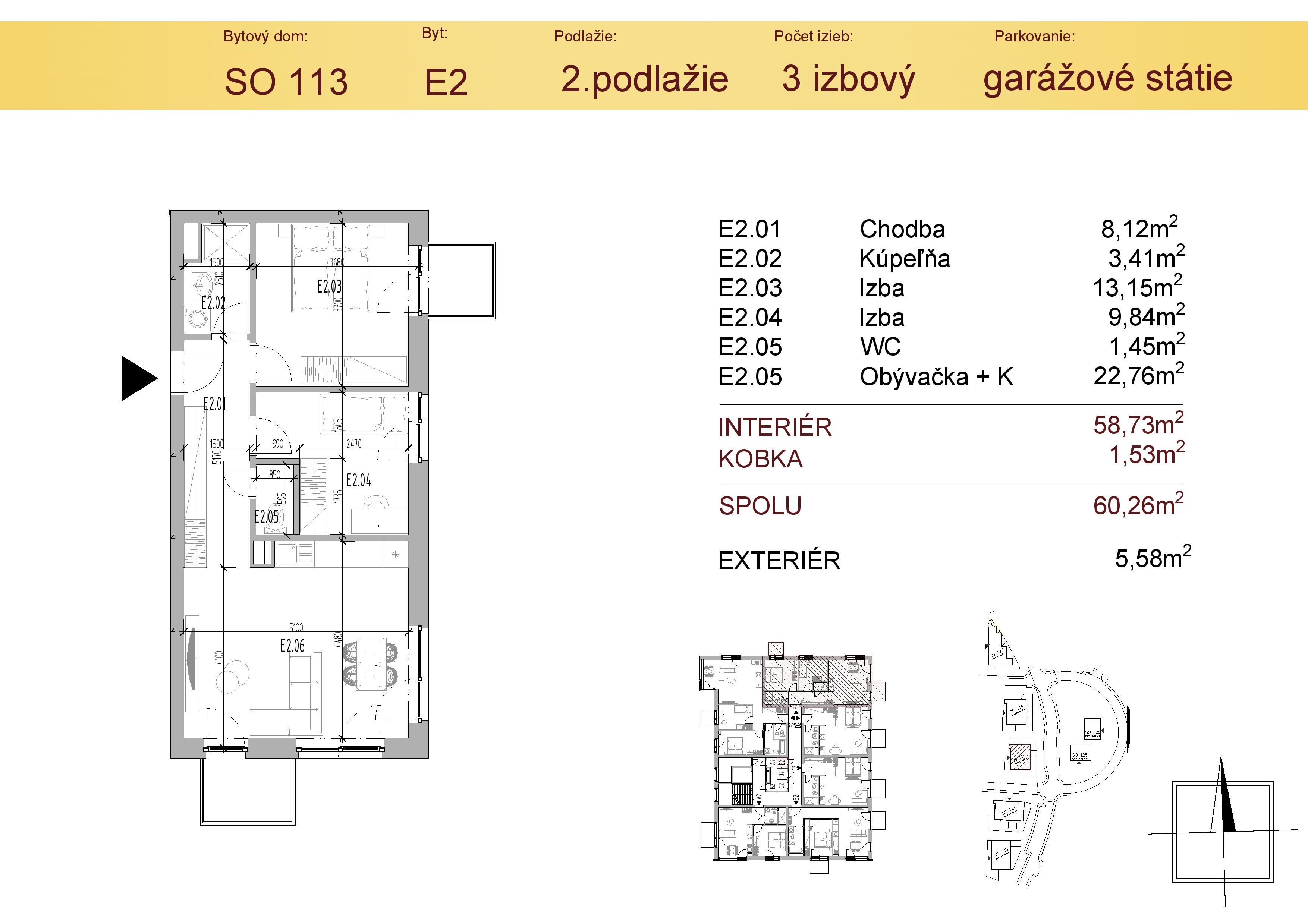 Malý Raj Residence - E2 - Pôdorys