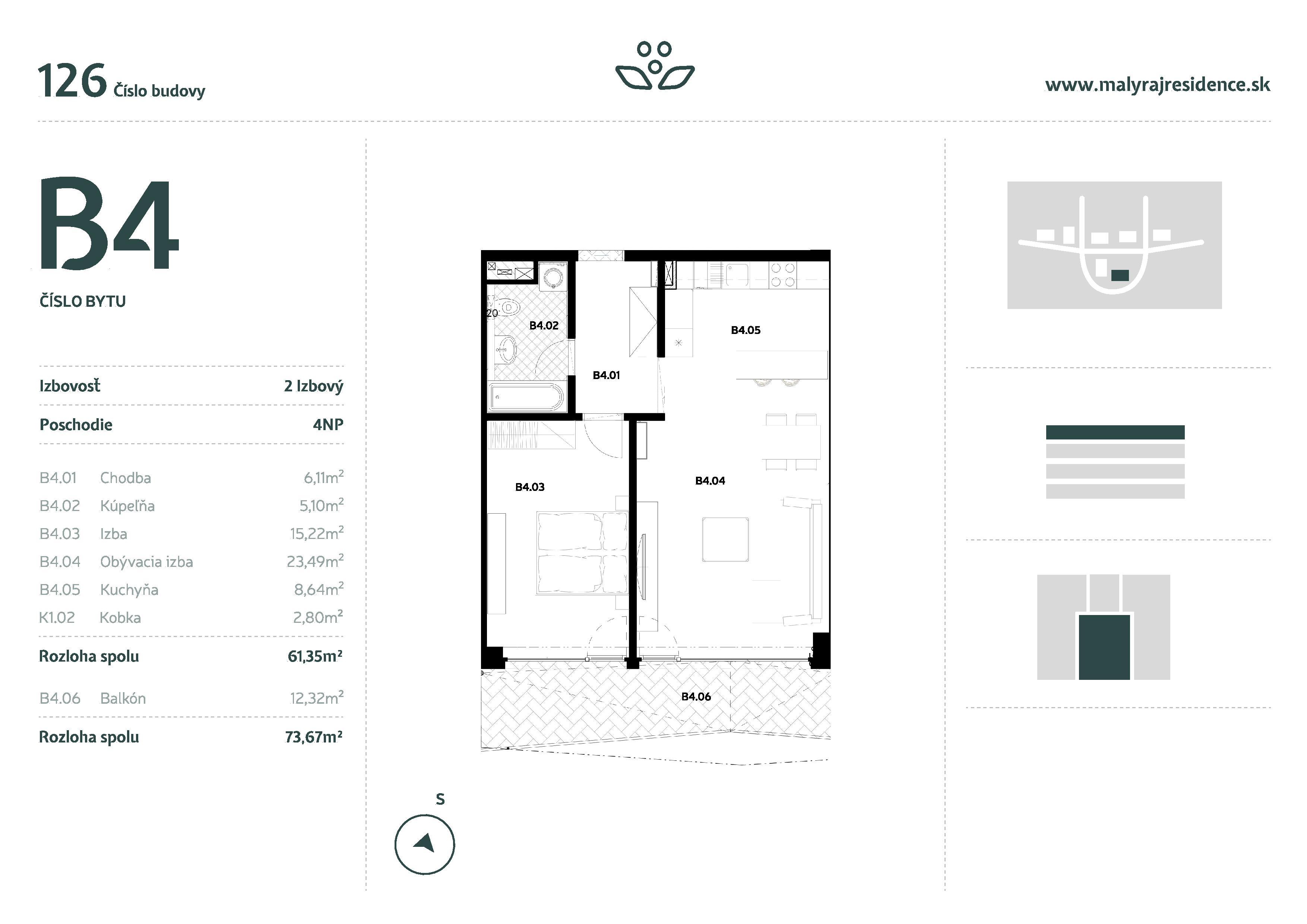 Malý Raj Residence - B4 - Pôdorys
