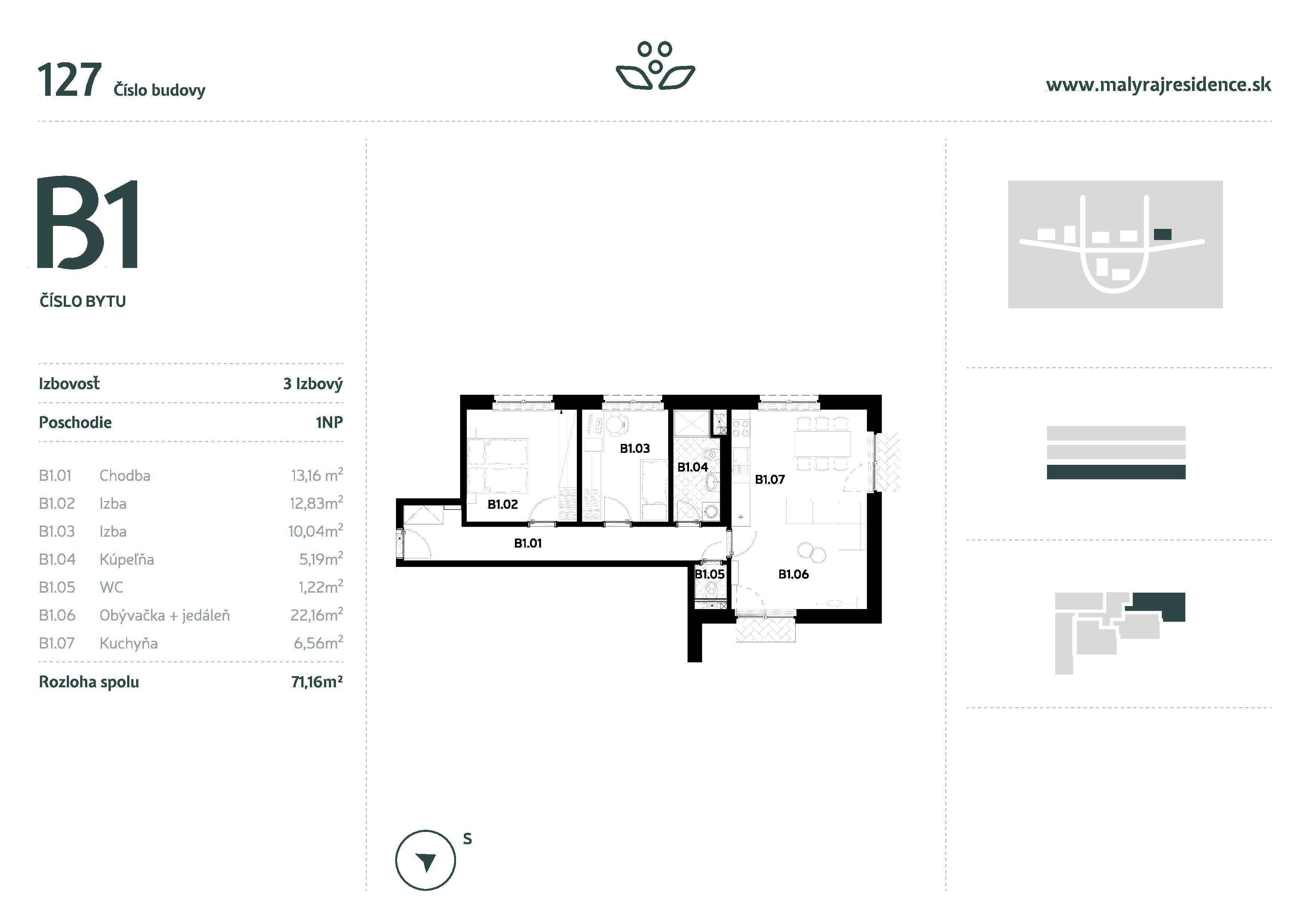 Malý Raj Residence - B1 - Pôdorys
