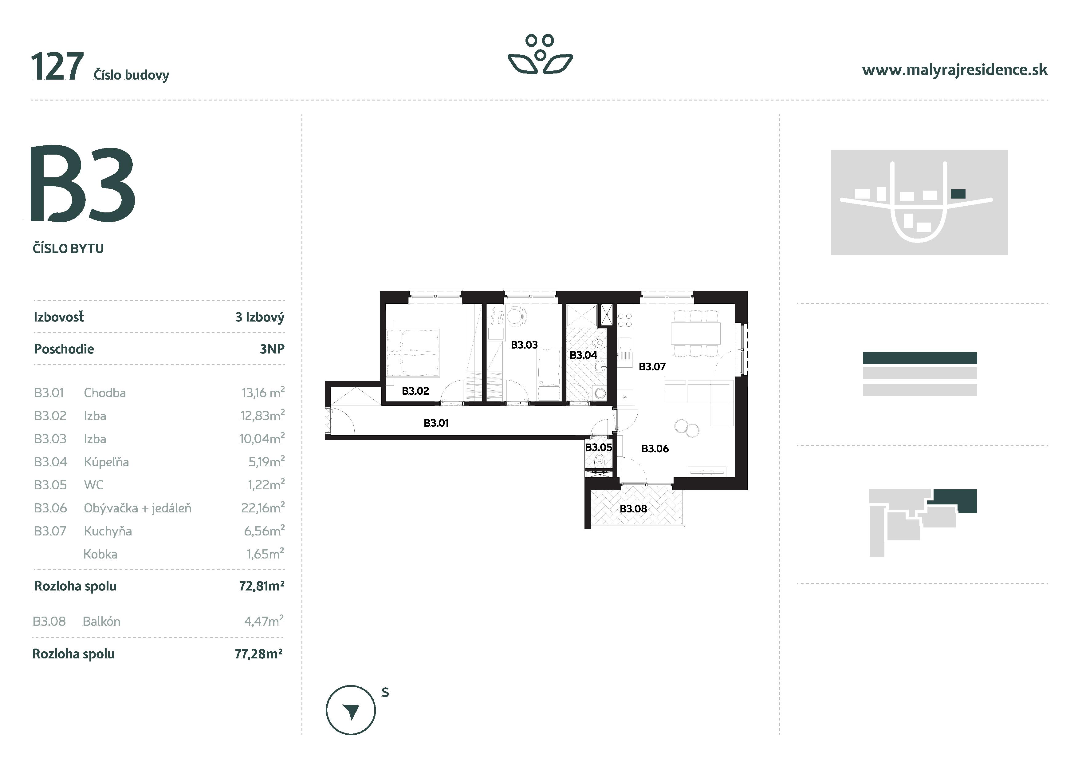 Malý Raj Residence - B3 - Pôdorys