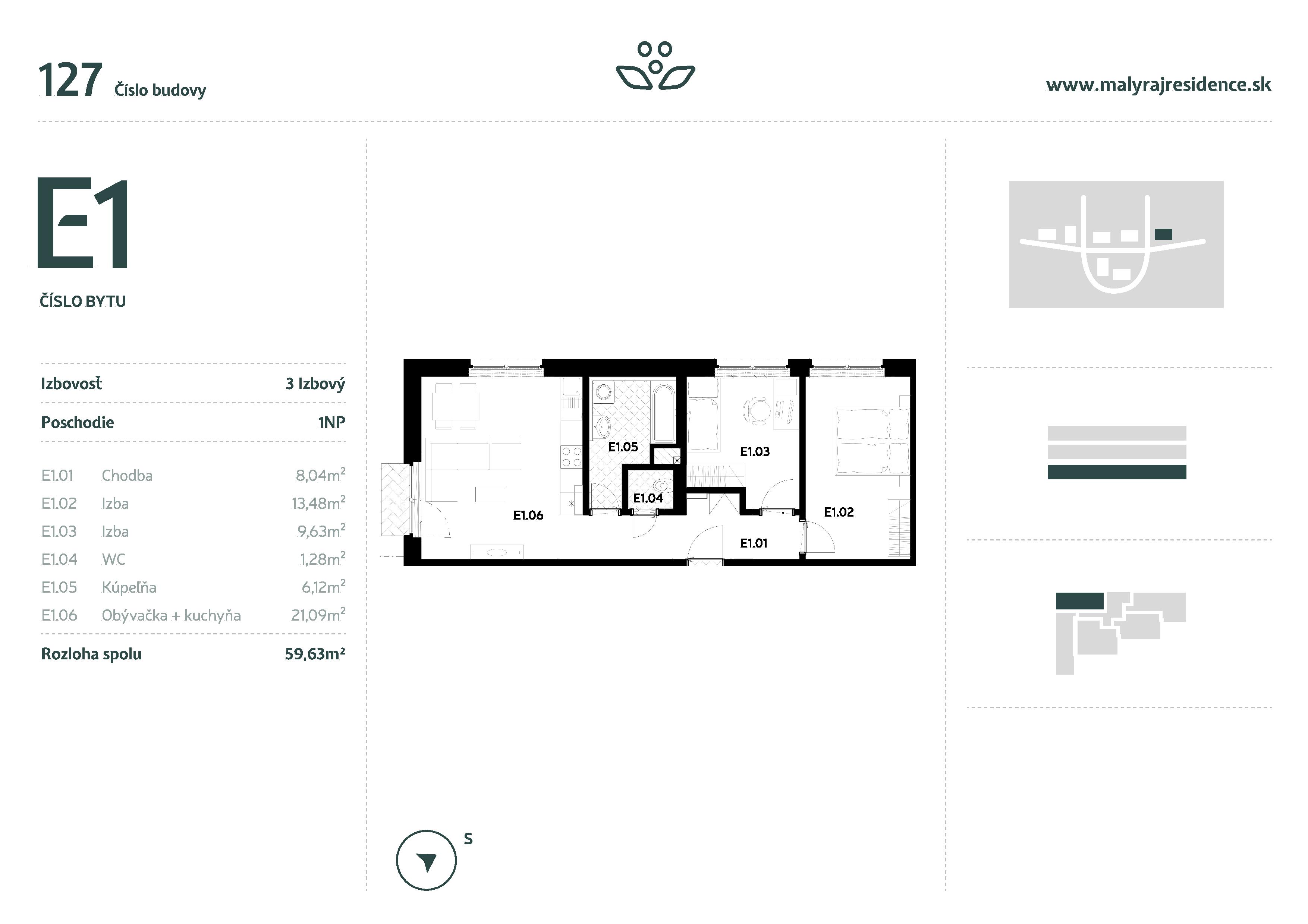 Malý Raj Residence - E1 - Pôdorys