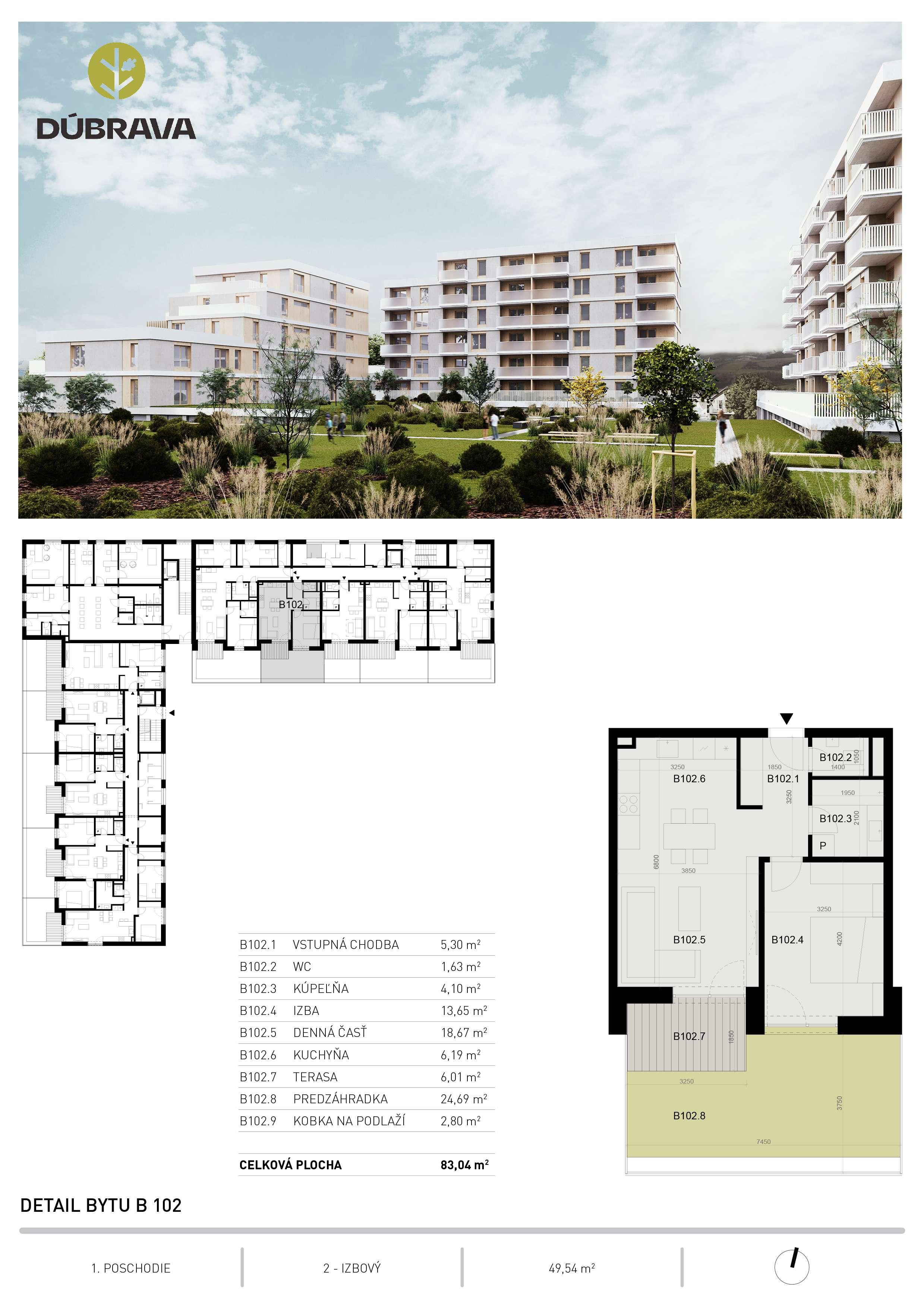 Dúbrava - B102 - Pôdorys