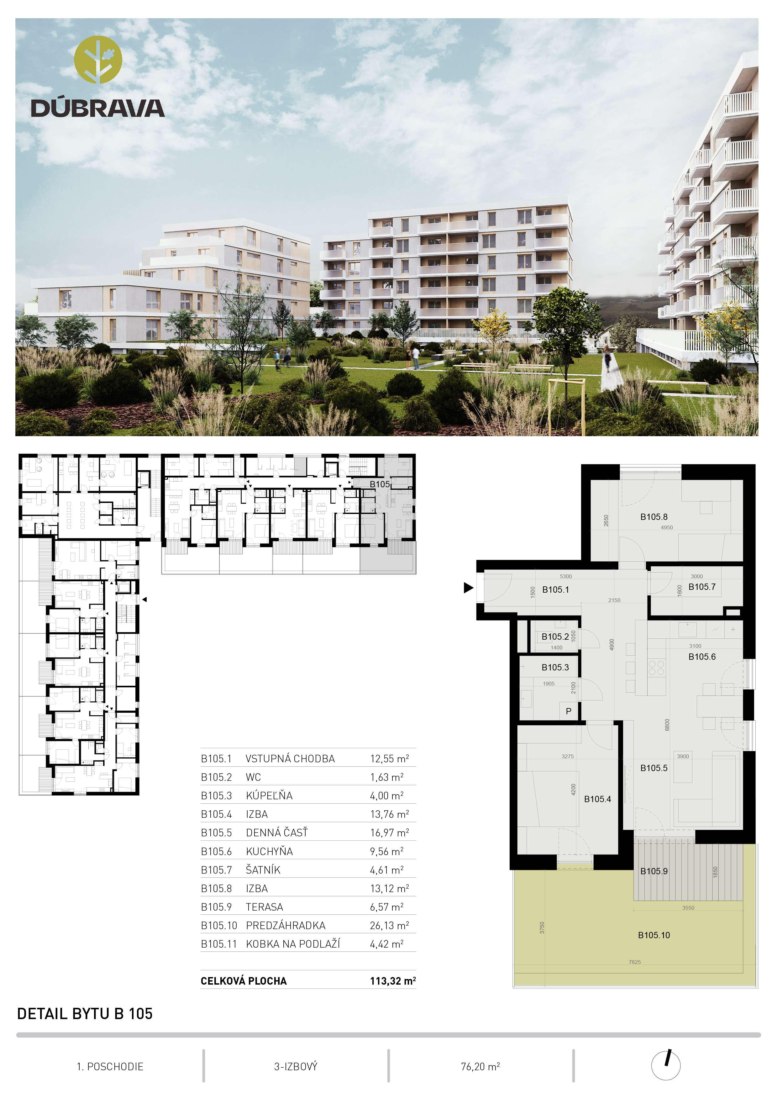 Dúbrava - B105 - Pôdorys