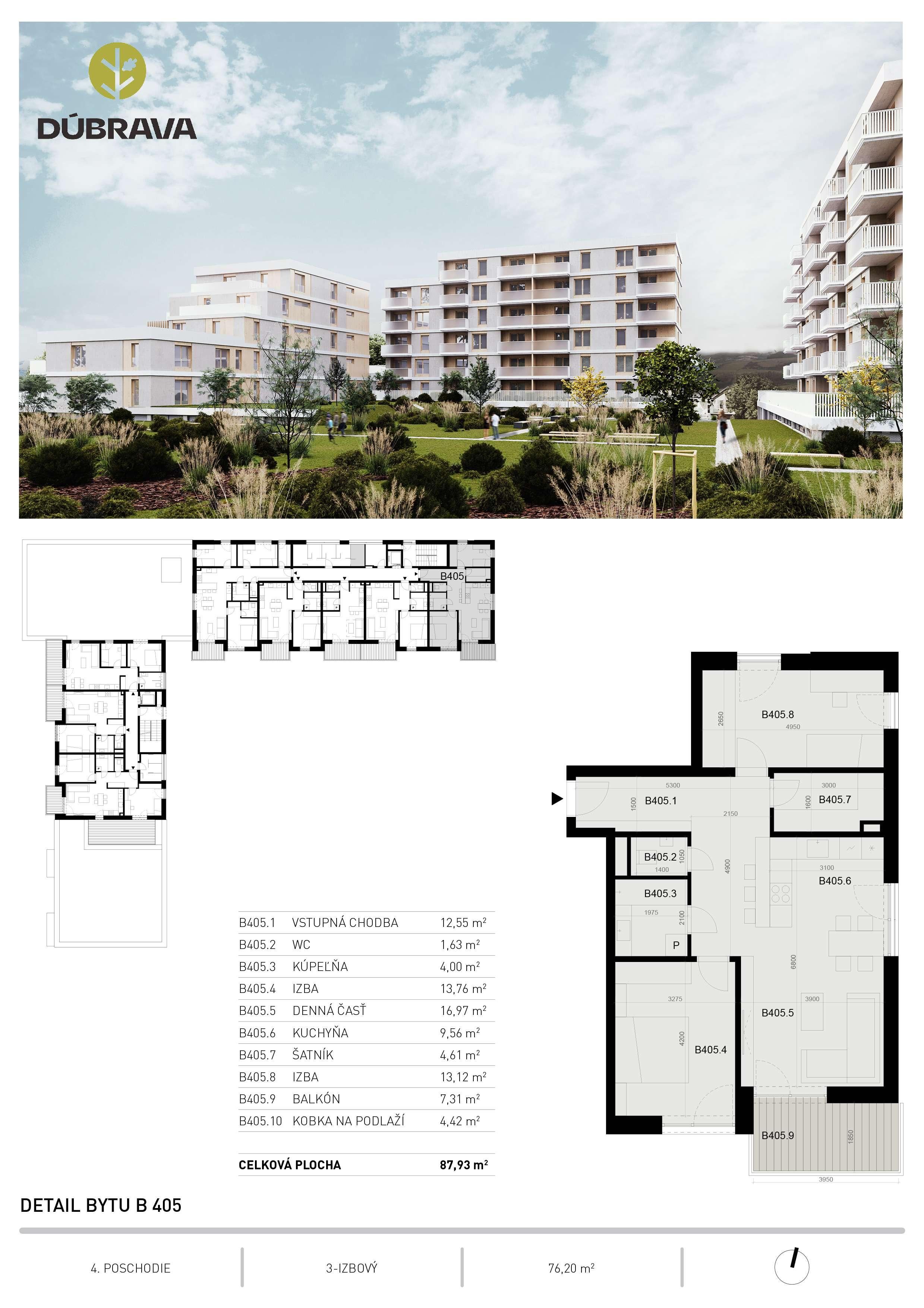 Dúbrava - B405 - Pôdorys